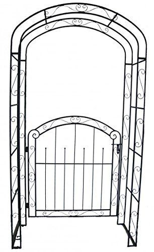 Pforte mit Rosenbogen MAYON, Metall, Rost-Optik HI-504659