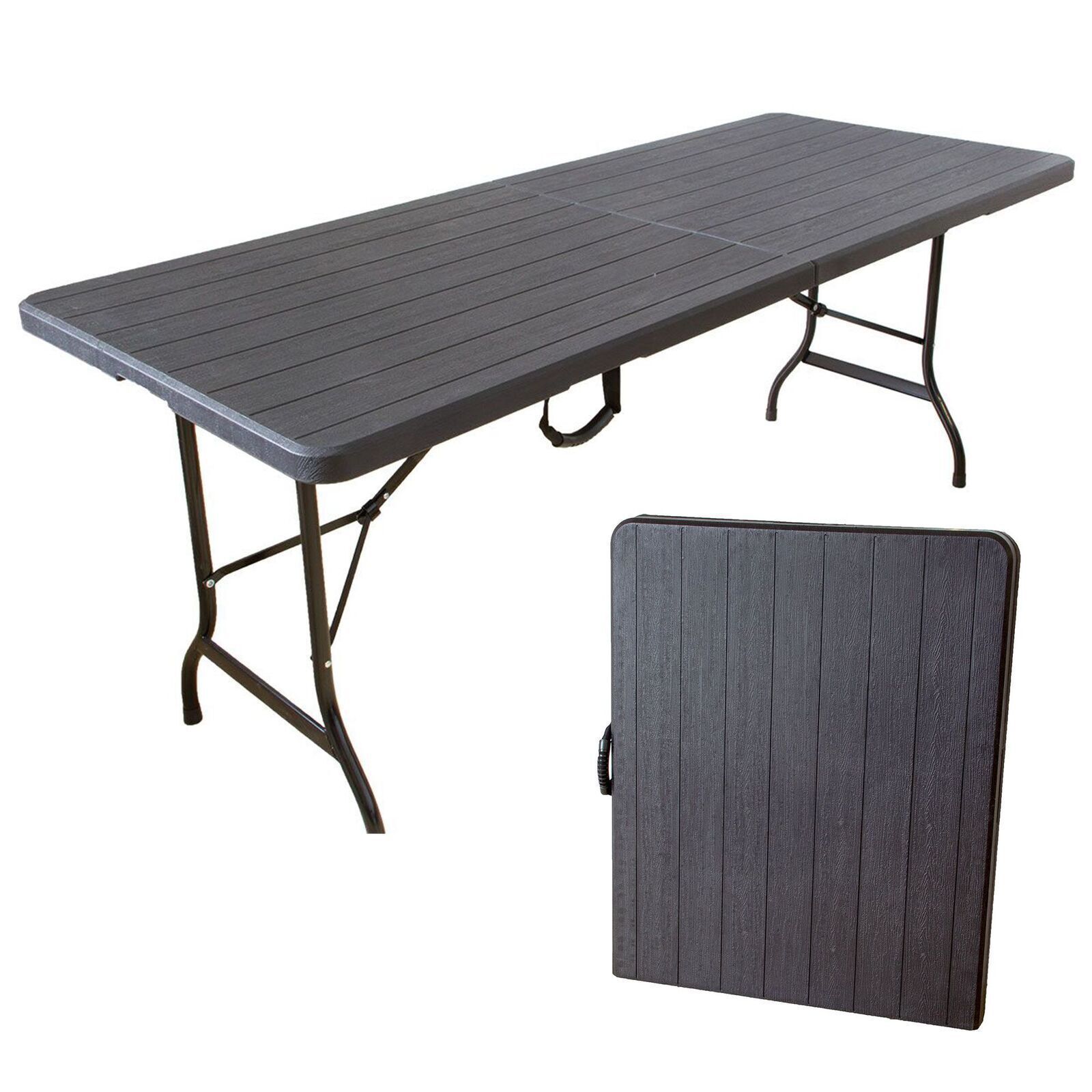 Gartentisch in Holzoptik, Klapptisch 180 x 75 cm, Buffettisch bis 150 kg belastbar TB013 Gartentisch in Holzoptik, Klapptisch 180 x 75 cm, Buffettisch bis 150 kg belastbar TB013