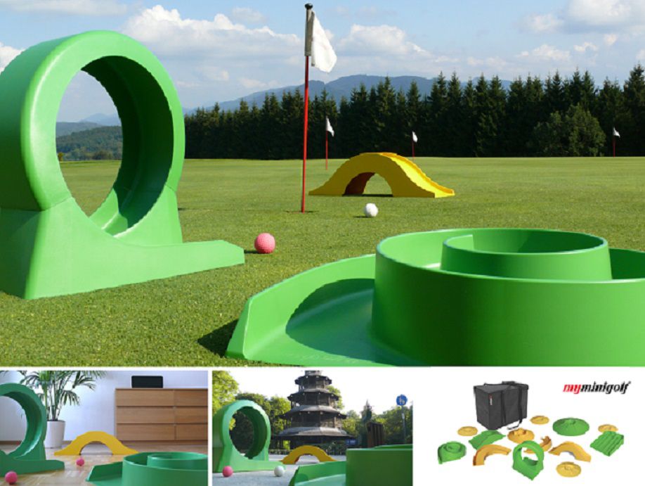 Minigolf-Set pro mit 2 Schlägern und 13 Hindernissen DF-003 Minigolf-Set pro mit 2 Schlägern und 13 Hindernissen DF-003