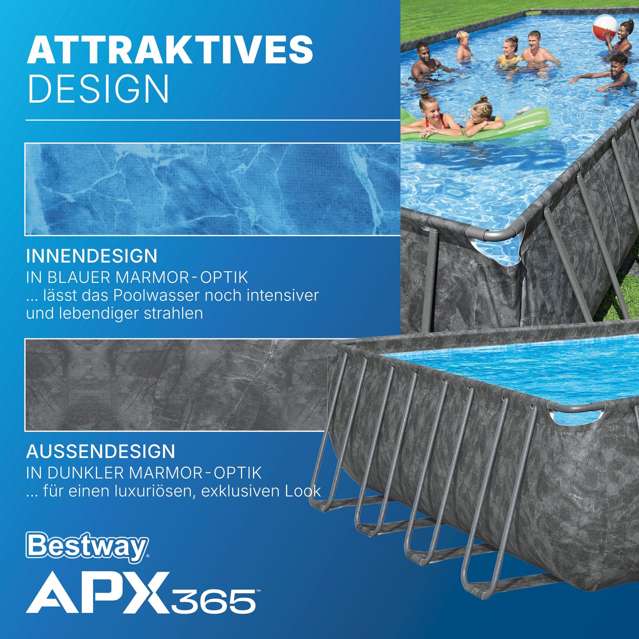 estway APX365 winterfestes Frame Pool Komplett-Set 956 x 488 x 132 cm estway APX365 winterfestes Frame Pool Komplett-Set 956 x 488 x 132 cm