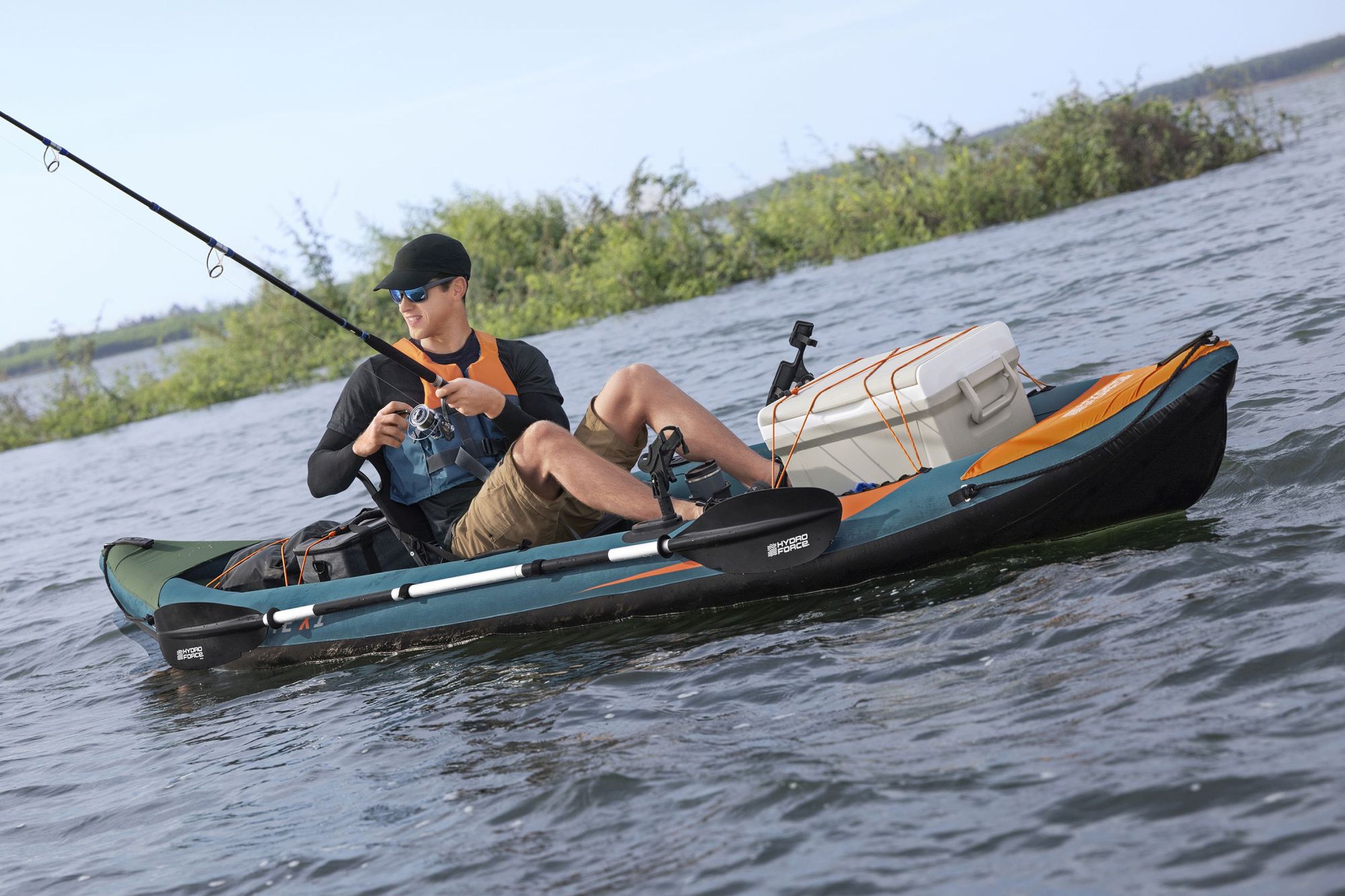 Bestway Angler Elite Kajak für 1 Person mit Sitz, Paddel, Pumpe Bestway Angler Elite Kajak für 1 Person mit Sitz, Paddel, Pumpe