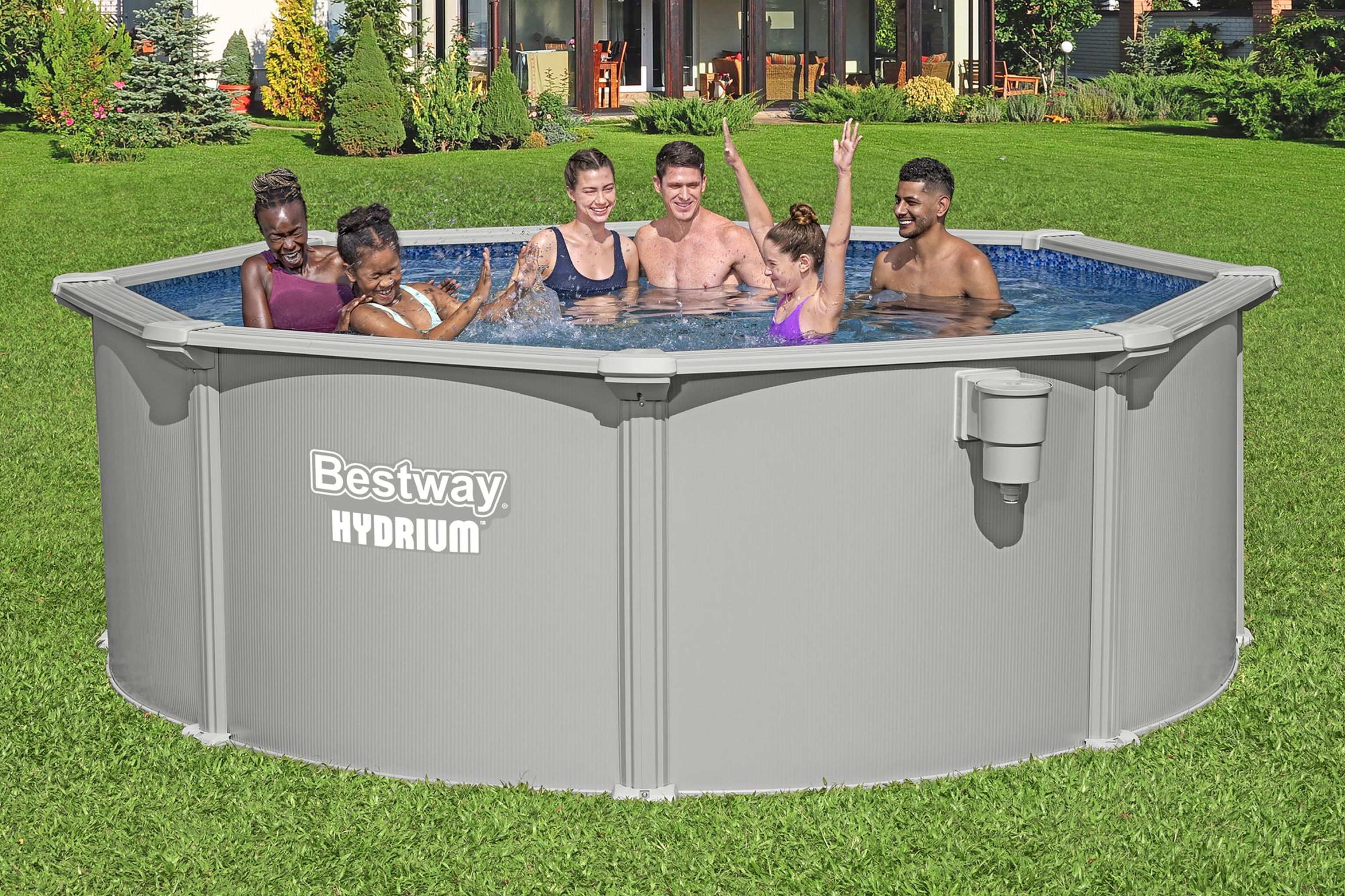 Bestway Hydrium Stahlwandpool Komplett-Set Ø 305 x 122 cm rund Bestway Hydrium Stahlwandpool Komplett-Set Ø 305 x 122 cm rund