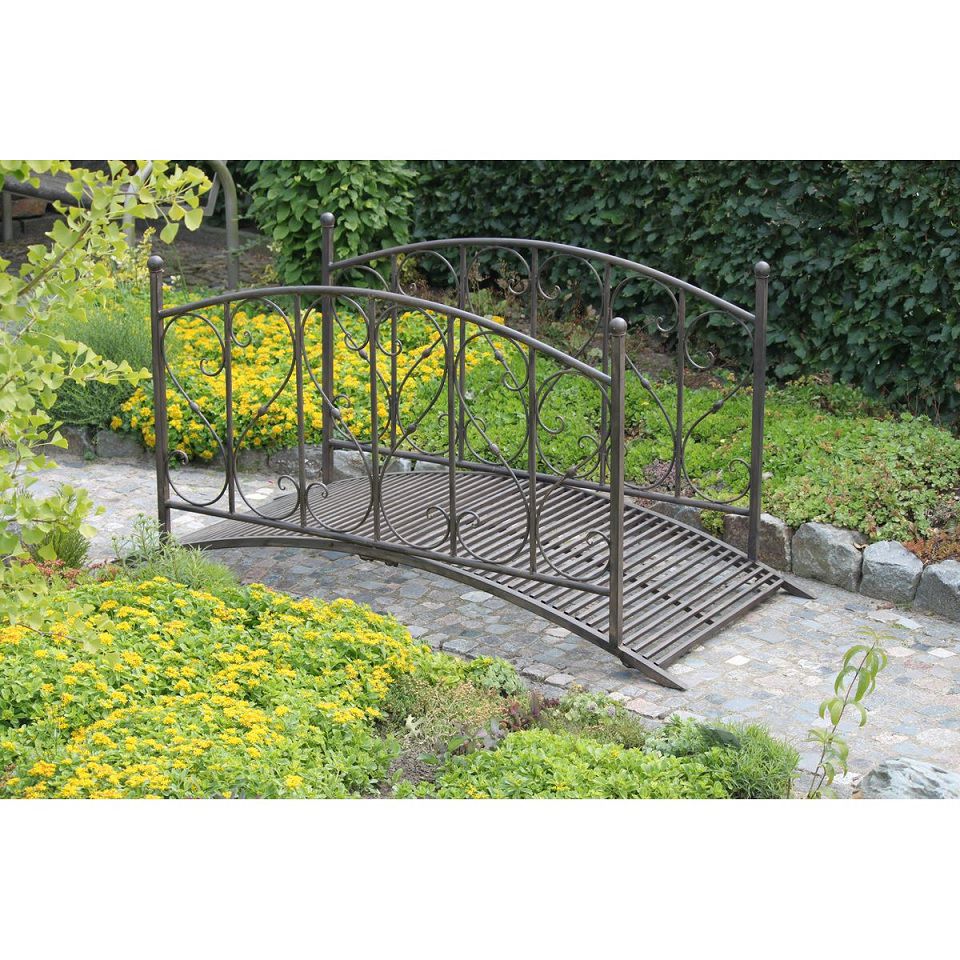 Gartenbrücke Dukano, Metall, Rost-Optik HI-504396