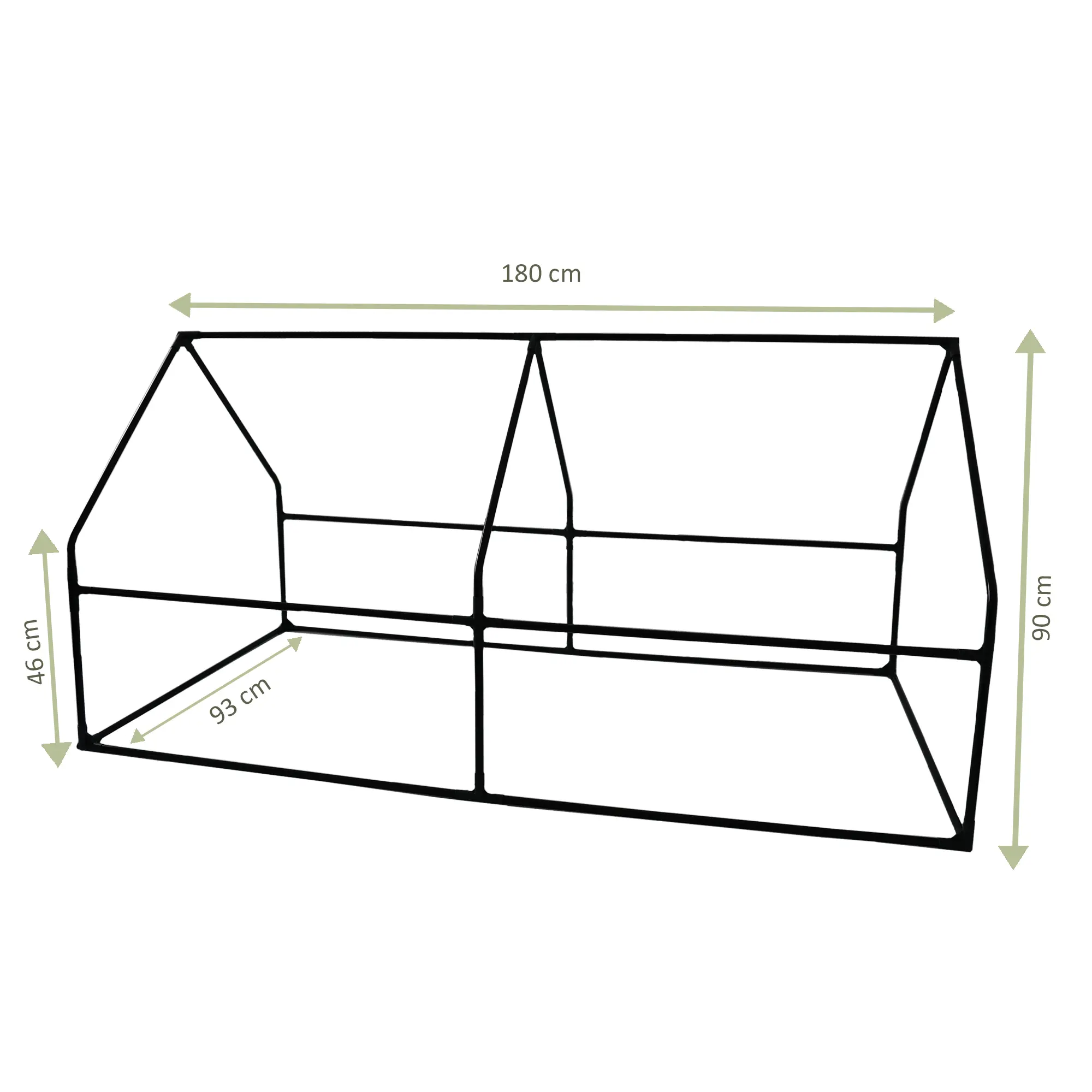 Foliengewächshaus mit 2 Zugriffsfenstern, Tomatenhaus 180 x 90 cm, 90 cm hoch NA177 Foliengewächshaus mit 2 Zugriffsfenstern, Tomatenhaus 180 x 90 cm, 90 cm hoch NA177