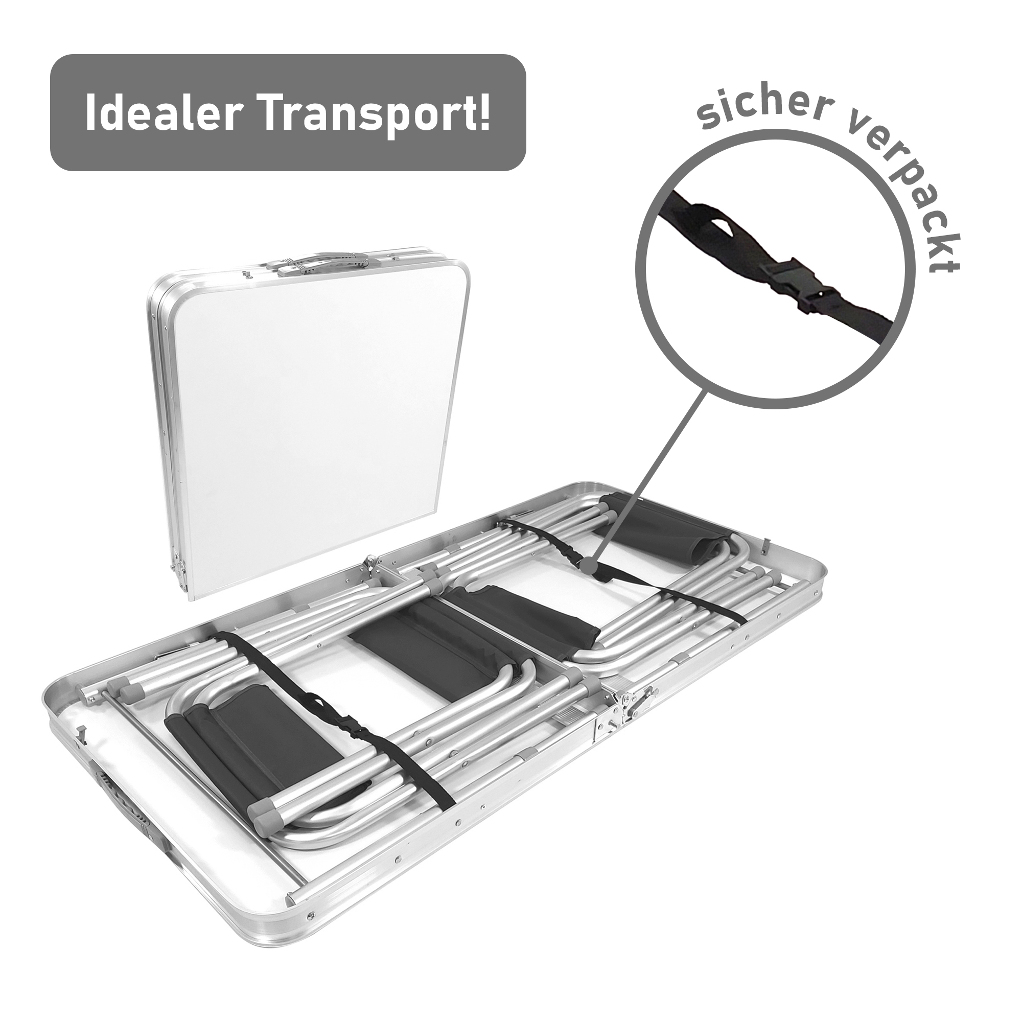 Campingtisch Set 5-teilig, Klapptisch mit 4 Camping Hocker WT009 Campingtisch Set 5-teilig, Klapptisch mit 4 Camping Hocker WT009