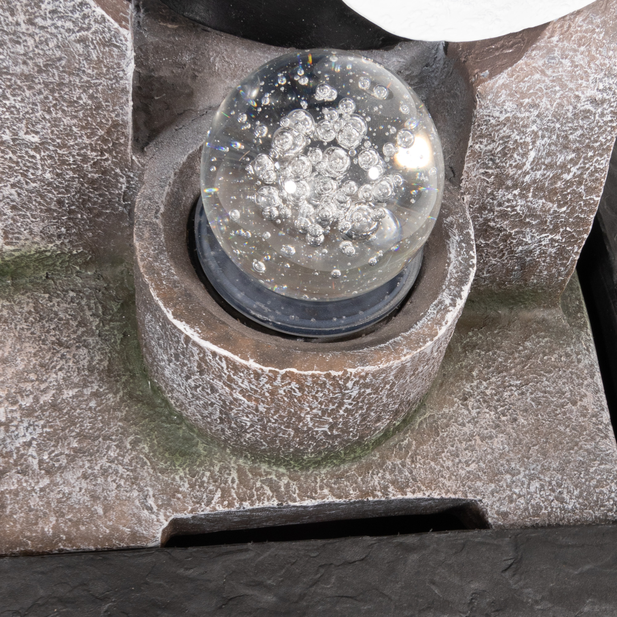 Zimmerbrunnen mit LED-Beleuchtung, Dekobrunnen “Yin Yang” für die Wohnung NA196