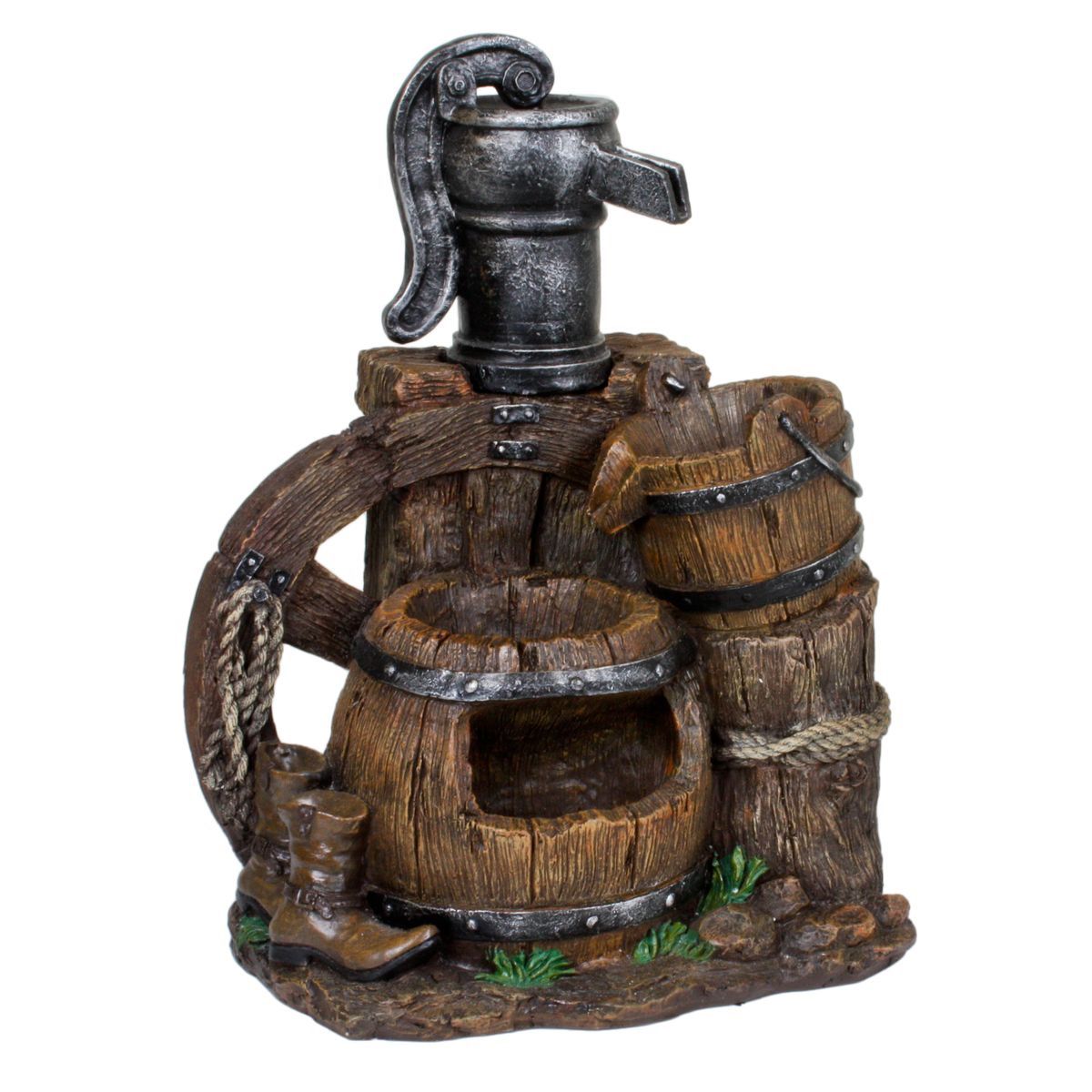 Brunnen NEREUS, Polyresin, Holz-Stein-Optik HI-318802 Brunnen NEREUS, Polyresin, Holz-Stein-Optik HI-318802
