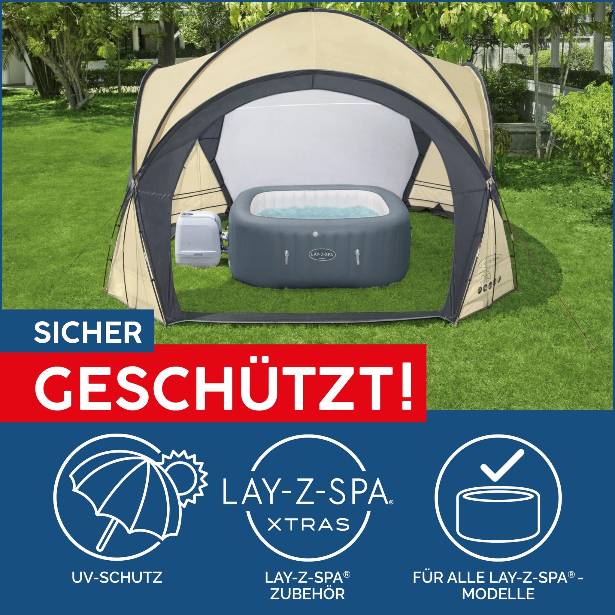 LAY-Z-SPA Pavillon für Whirlpool und Pool