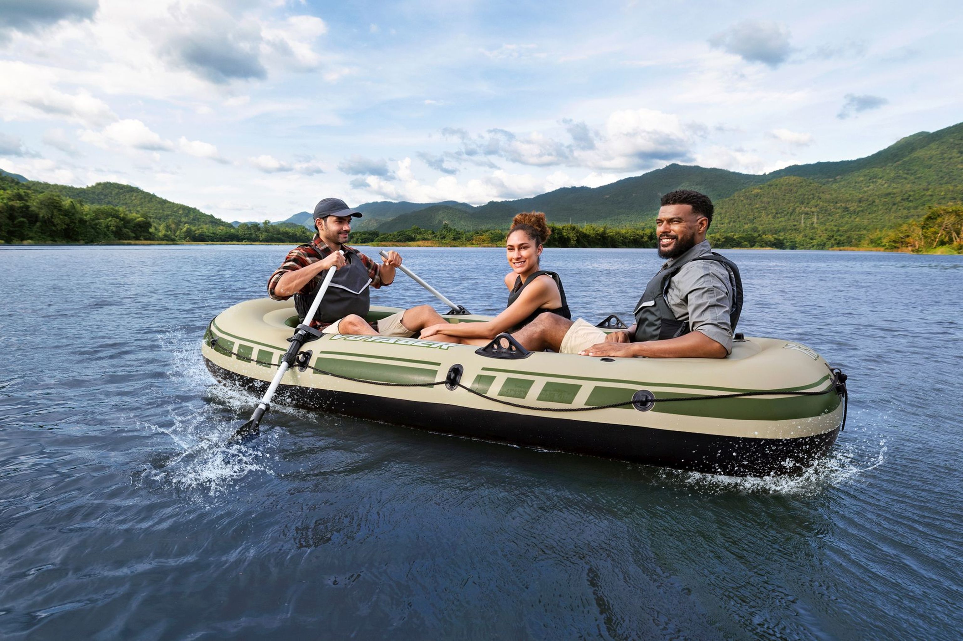 -Langtext: ## Bestway Voyager X3: Schlauchboot für 3 Personen im Komplett-Set -Langtext: ## Bestway Voyager X3: Schlauchboot für 3 Personen im Komplett-Set