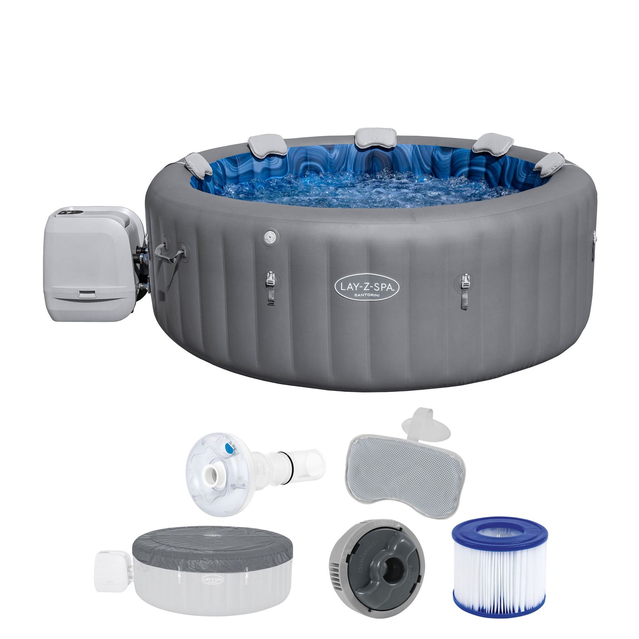 Bestway LAY-Z-SPA Santorini HydroJet Pro Whirlpool 7 Personen Bestway LAY-Z-SPA Santorini HydroJet Pro Whirlpool 7 Personen