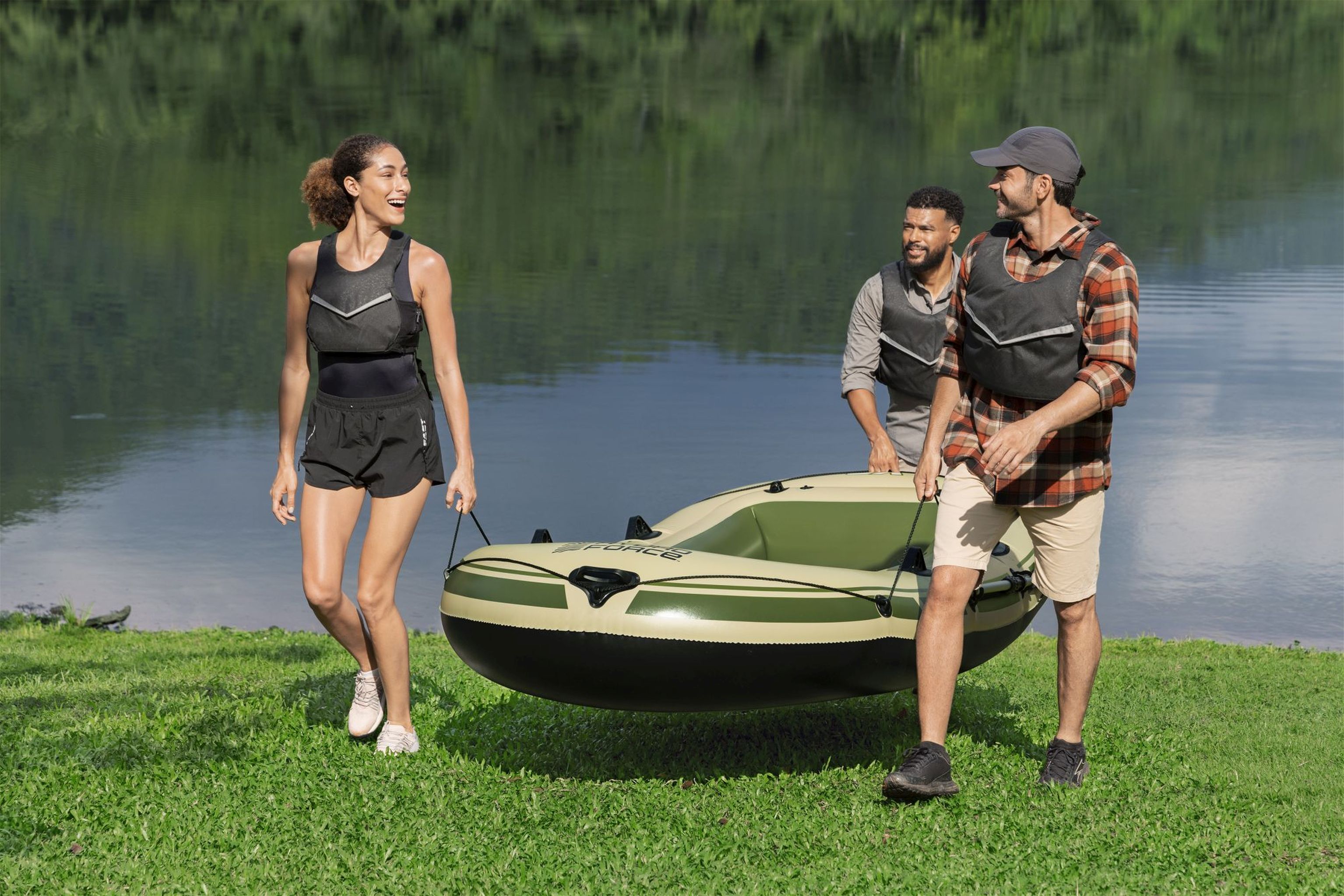 -Langtext: ## Bestway Voyager X3: Schlauchboot für 3 Personen im Komplett-Set