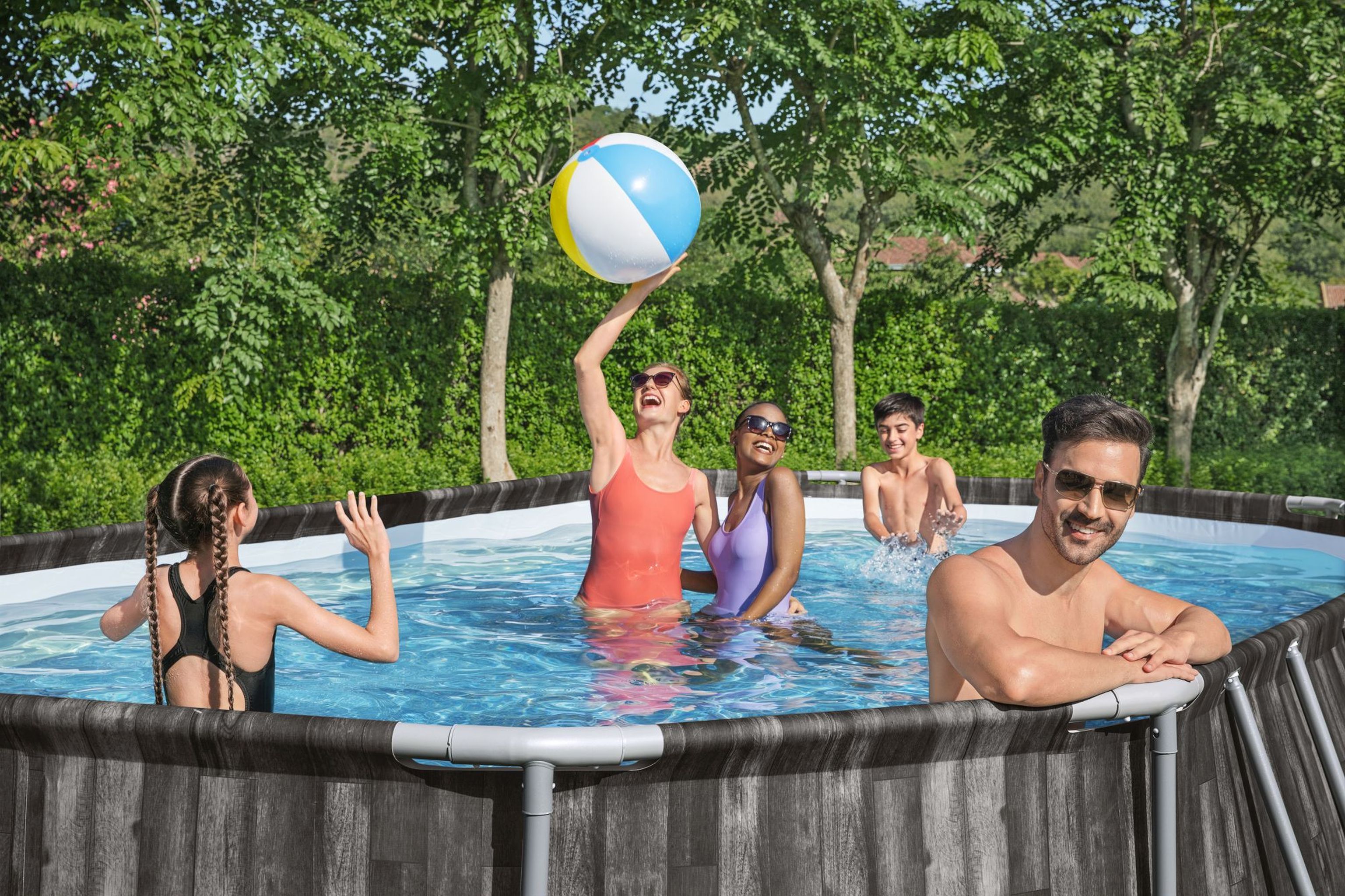 Bestway Steel Pro MAX Frame Pool Komplett-Set 610 x 366 x 122 cm oval