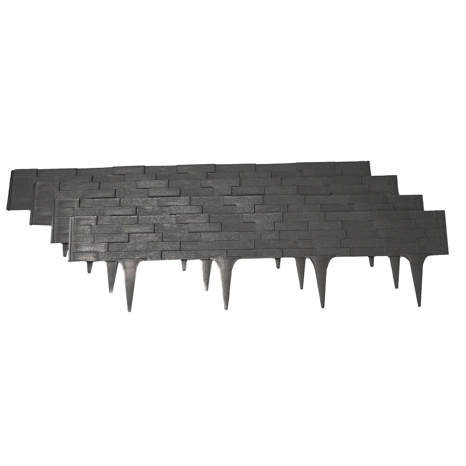 Beeteinfassung in Stein-Optik, anthrazit, Palisade, Beetabgrenzung GP-11011 Beeteinfassung in Stein-Optik, anthrazit, Palisade, Beetabgrenzung GP-11011