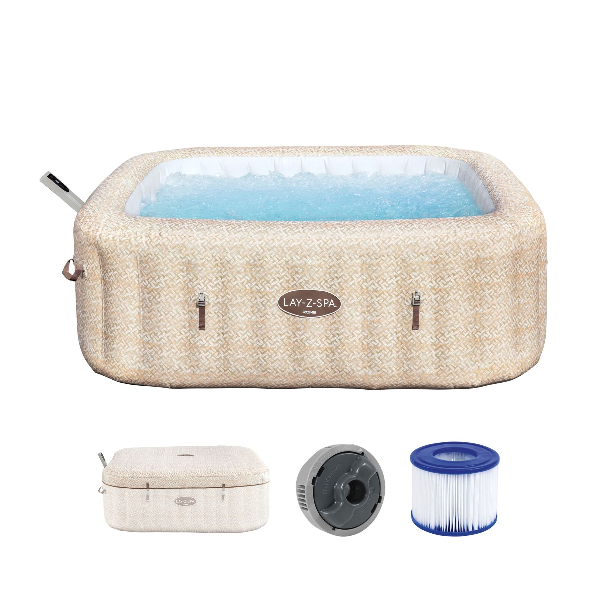 Bestway LAY-Z-SPA Rome AirJet Whirlpool 7 Personen 201 x 201 cm Bestway LAY-Z-SPA Rome AirJet Whirlpool 7 Personen 201 x 201 cm