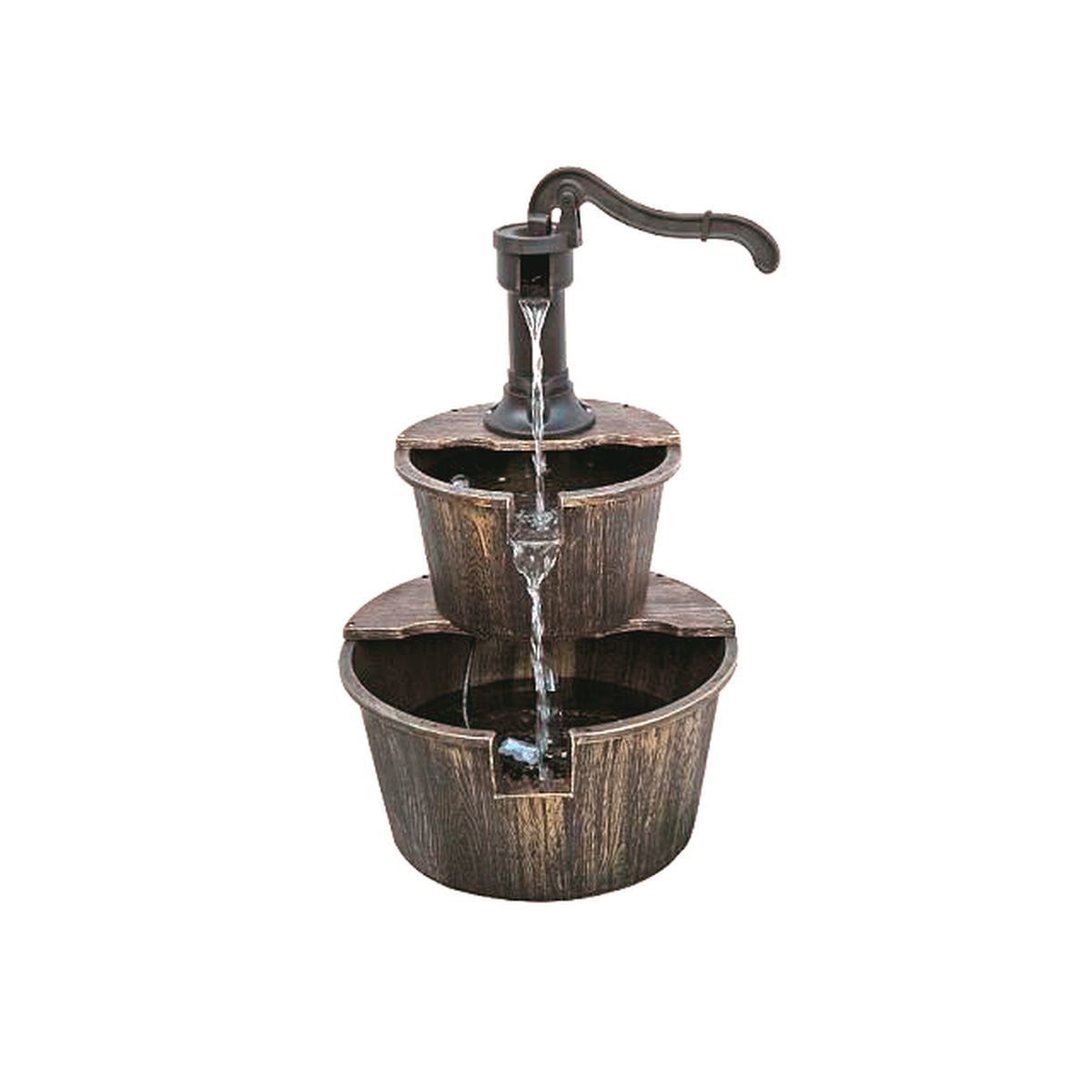 Brunnen in Holzoptik Thalasso, inkl. Pumpe, Kunststoff HI-318713