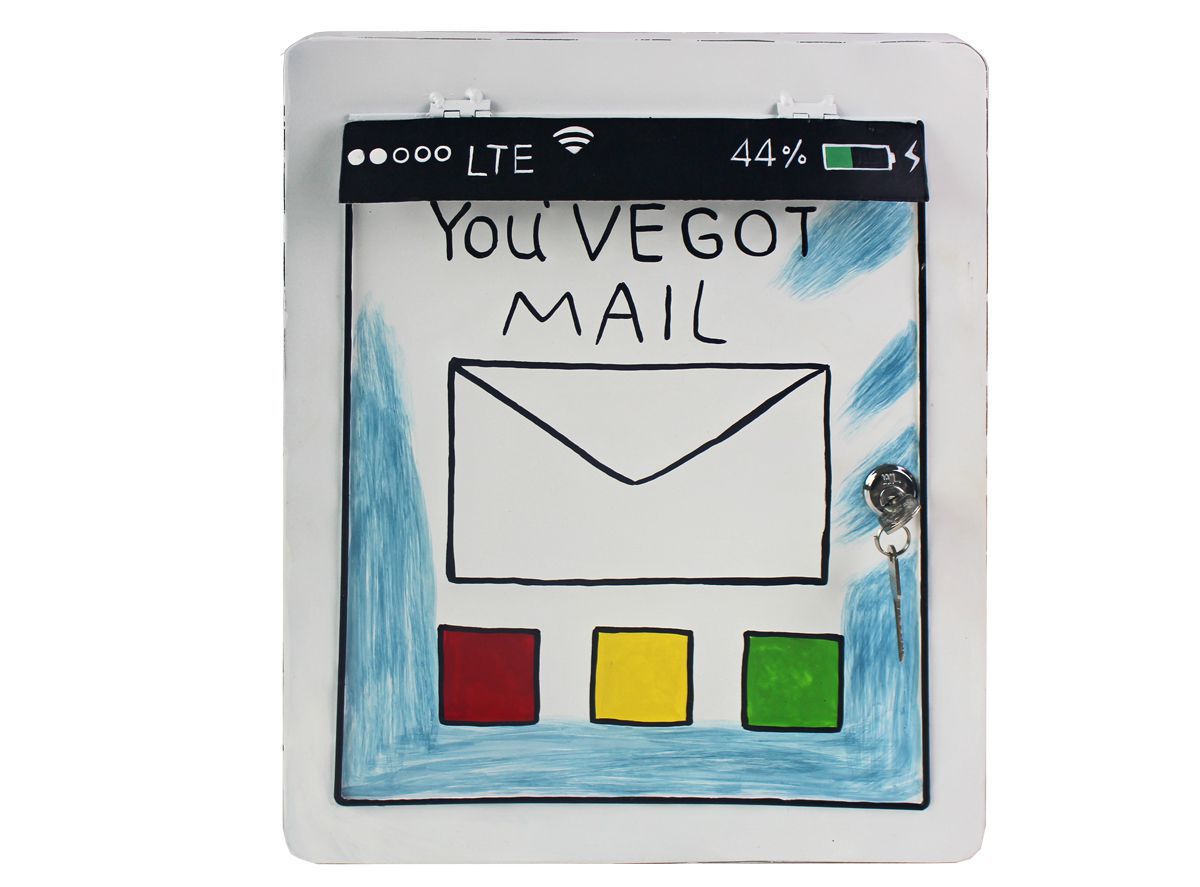 Briefkasten TABLET, Stahl, weiß HI-509155 Briefkasten TABLET, Stahl, weiß HI-509155