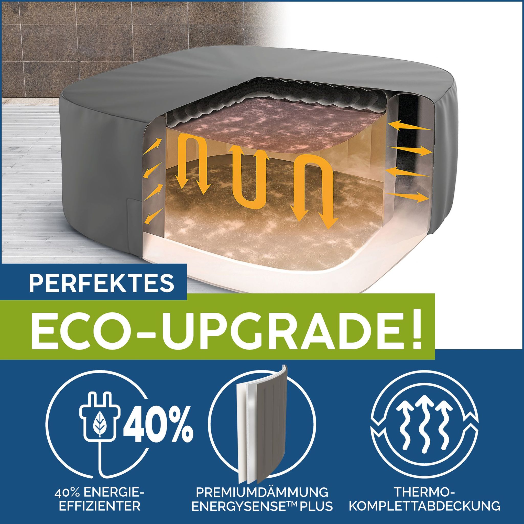 LAY-Z-SPA Abdeckung EnergySense Plus Thermoabdeckung 230 x 230 x 71 cm LAY-Z-SPA Abdeckung EnergySense Plus Thermoabdeckung 230 x 230 x 71 cm