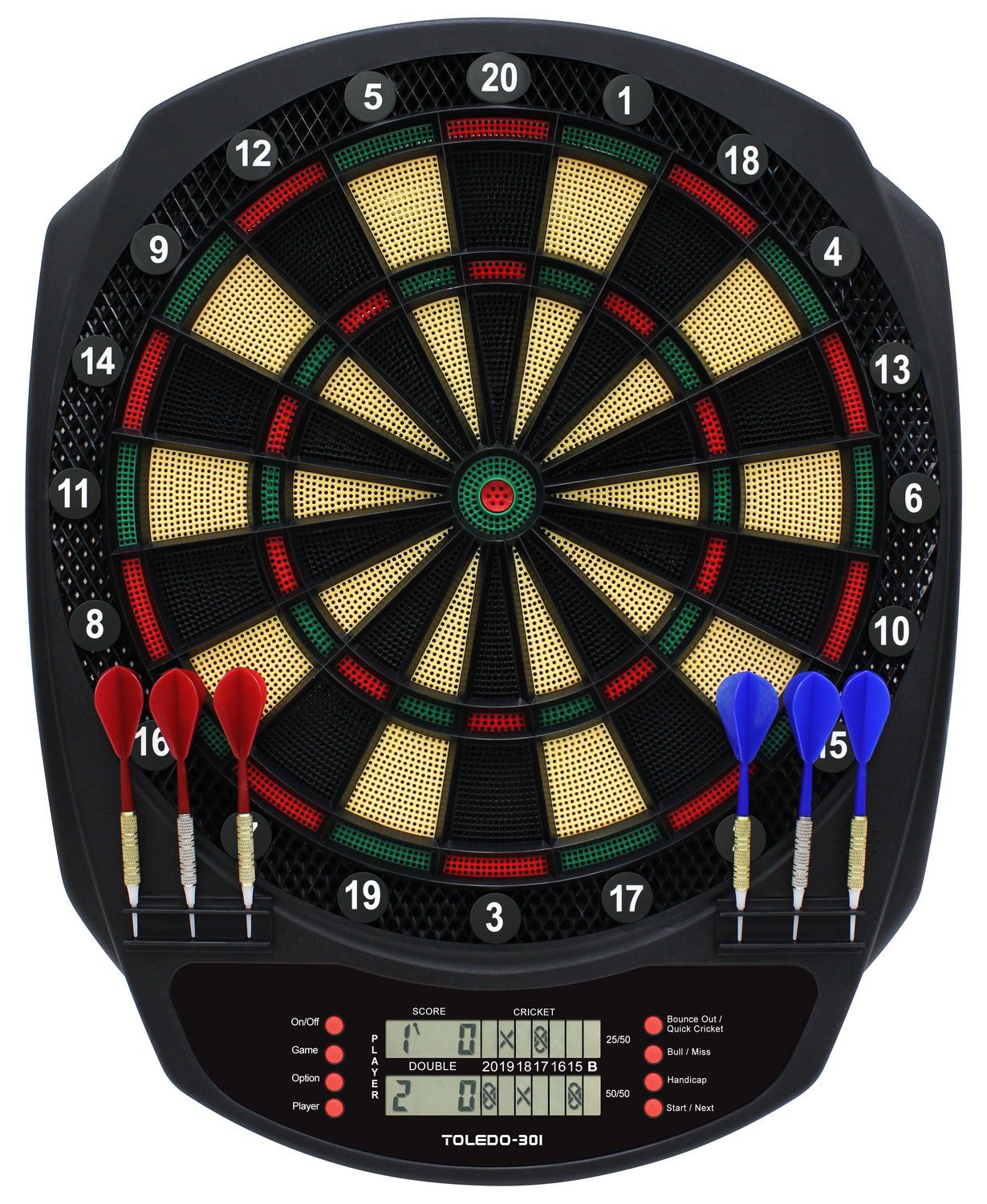 Elektronisches Dartboard TOLEDO-301, 3-Loch Abstand CC-92017
