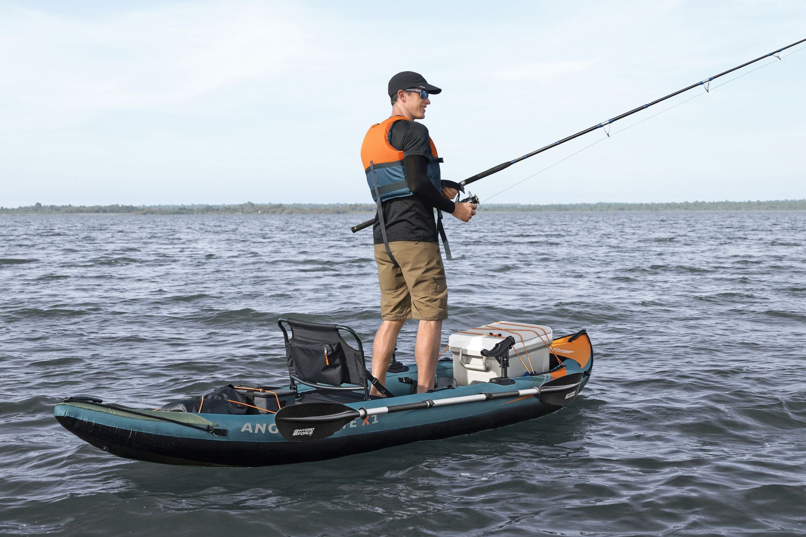 Bestway Angler Elite Kajak für 1 Person mit Sitz, Paddel, Pumpe Bestway Angler Elite Kajak für 1 Person mit Sitz, Paddel, Pumpe