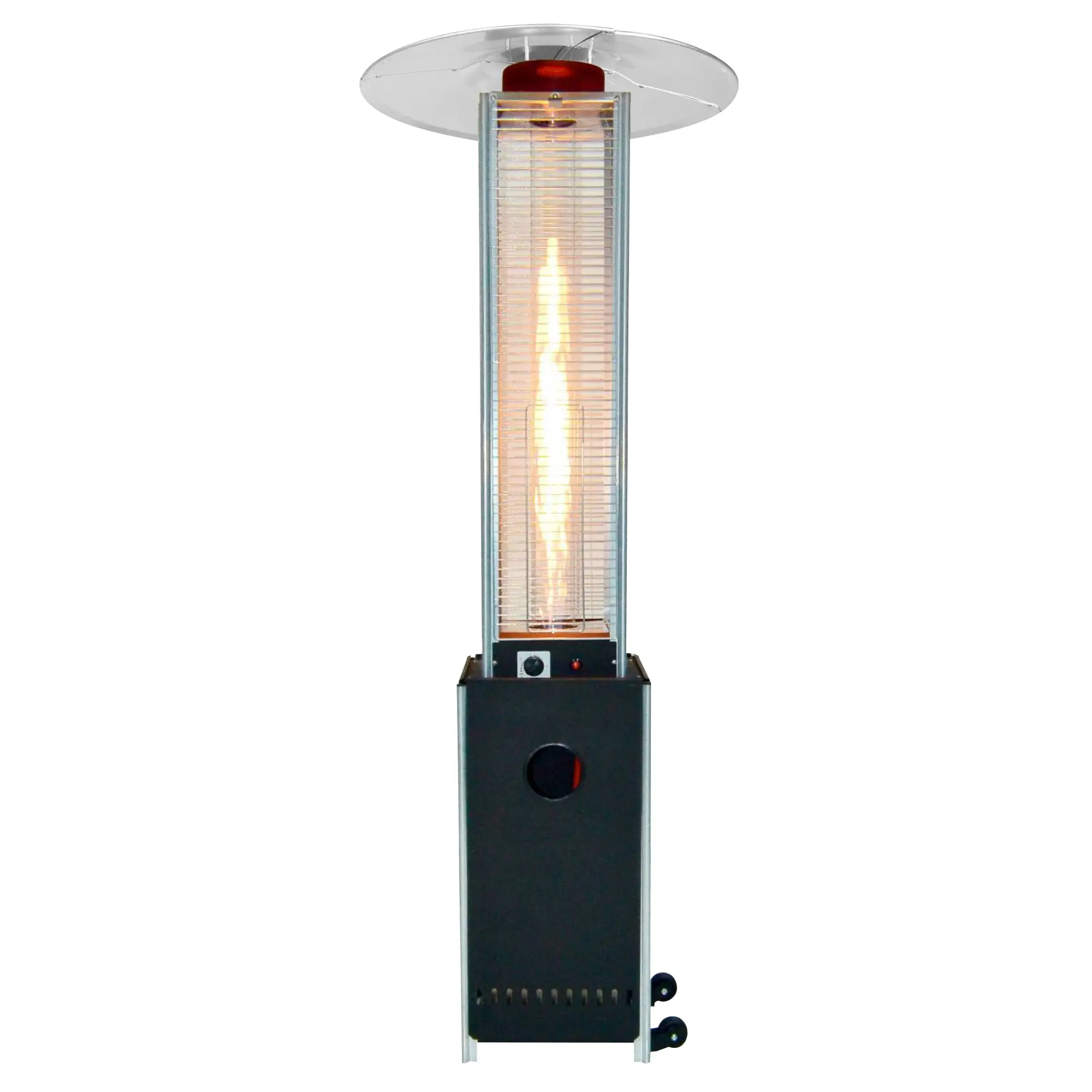 Heizpilz mit Gas, Heizstrahler Terrasse, 4 kW-12,5 kW, mobil mit Flammenspiel ZY020 Heizpilz mit Gas, Heizstrahler Terrasse, 4 kW-12,5 kW, mobil mit Flammenspiel ZY020