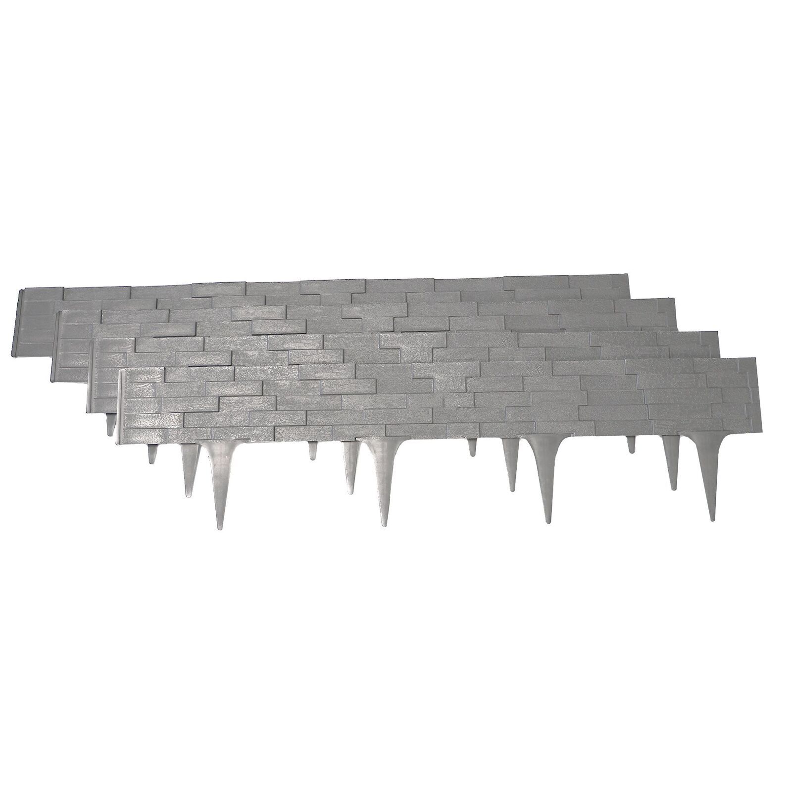 Beeteinfassung in Stein-Optik, hellgrau, flexible Rasenkante, Palisade GP-11015 Beeteinfassung in Stein-Optik, hellgrau, flexible Rasenkante, Palisade GP-11015