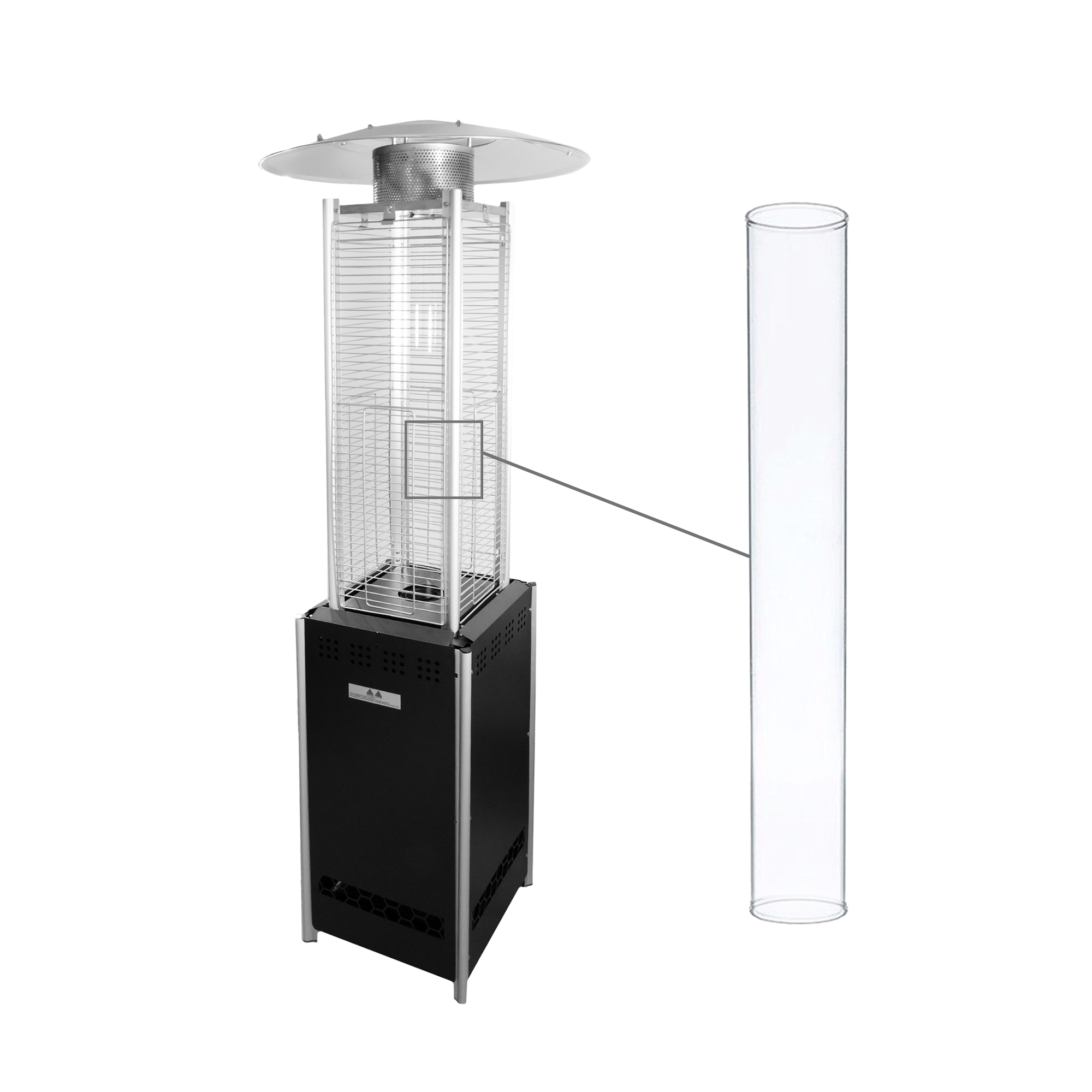 Quartz Glasröhre 1060mm lang, für Pelletheizer NA212 Quartz Glasröhre 1060mm lang, für Pelletheizer NA212