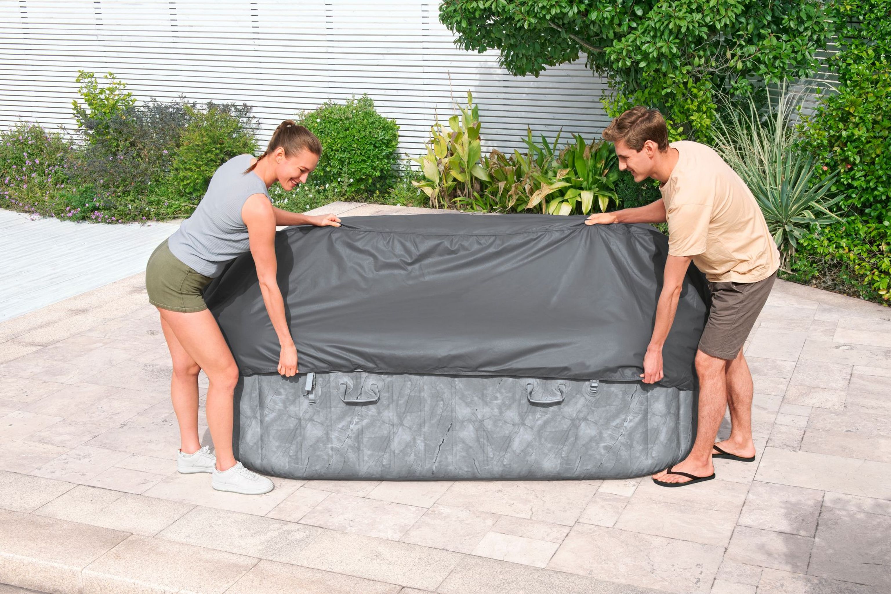 LAY-Z-SPA Abdeckung EnergySense Plus Thermoabdeckung 230 x 230 x 71 cm