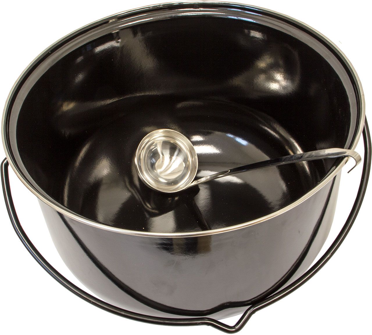 Gulaschtopf 14 L, Gulaschkessel für Schwenkgrill, Emaillierter Suppenkessel mit Schöpfkelle NA080 Gulaschtopf 14 L, Gulaschkessel für Schwenkgrill, Emaillierter Suppenkessel mit Schöpfkelle NA080