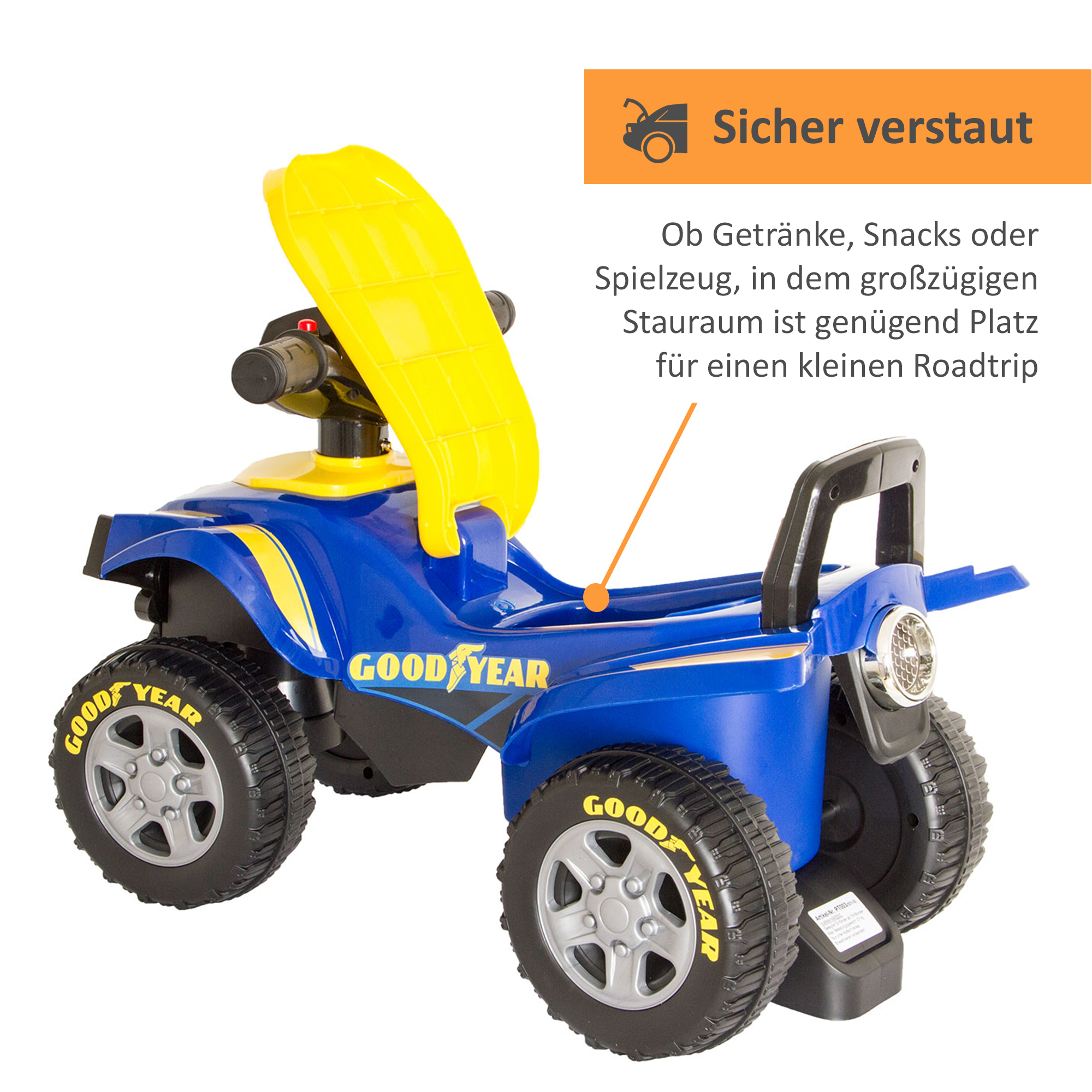 GOOD YEAR Rutscherauto in blau, Kinder-Quad, Rutschauto PT003_B GOOD YEAR Rutscherauto in blau, Kinder-Quad, Rutschauto PT003_B