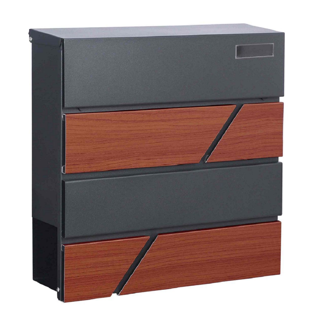 Briefkasten mit Zeitungsrolle, Wood 1, Postkasten mit Zeitungsfach WE-2644 Briefkasten mit Zeitungsrolle, Wood 1, Postkasten mit Zeitungsfach WE-2644
