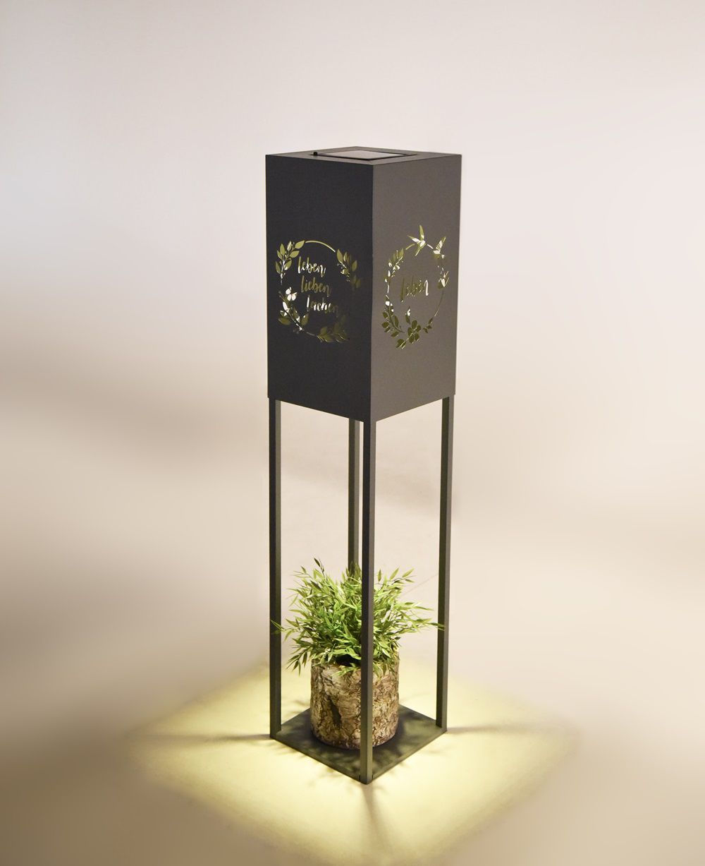 Dekosäule mit LED Licht, Moderne Standleuchte, Anthrazit Säule, 100 cm hoch HI-507453 Dekosäule mit LED Licht, Moderne Standleuchte, Anthrazit Säule, 100 cm hoch HI-507453