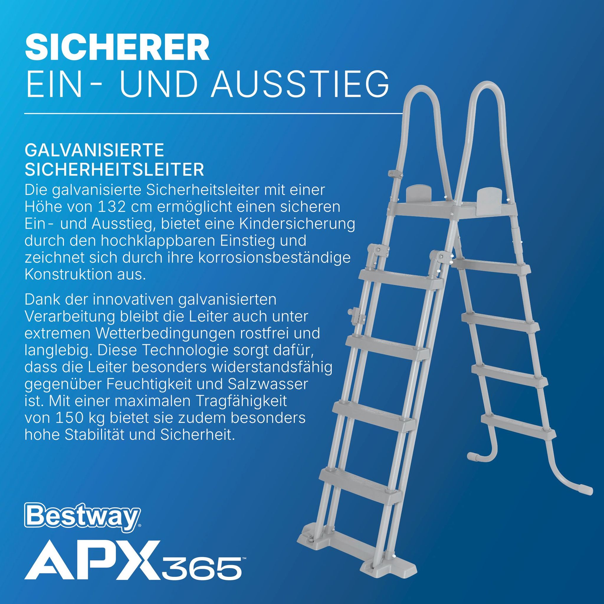 estway APX365 winterfestes Frame Pool Komplett-Set 956 x 488 x 132 cm