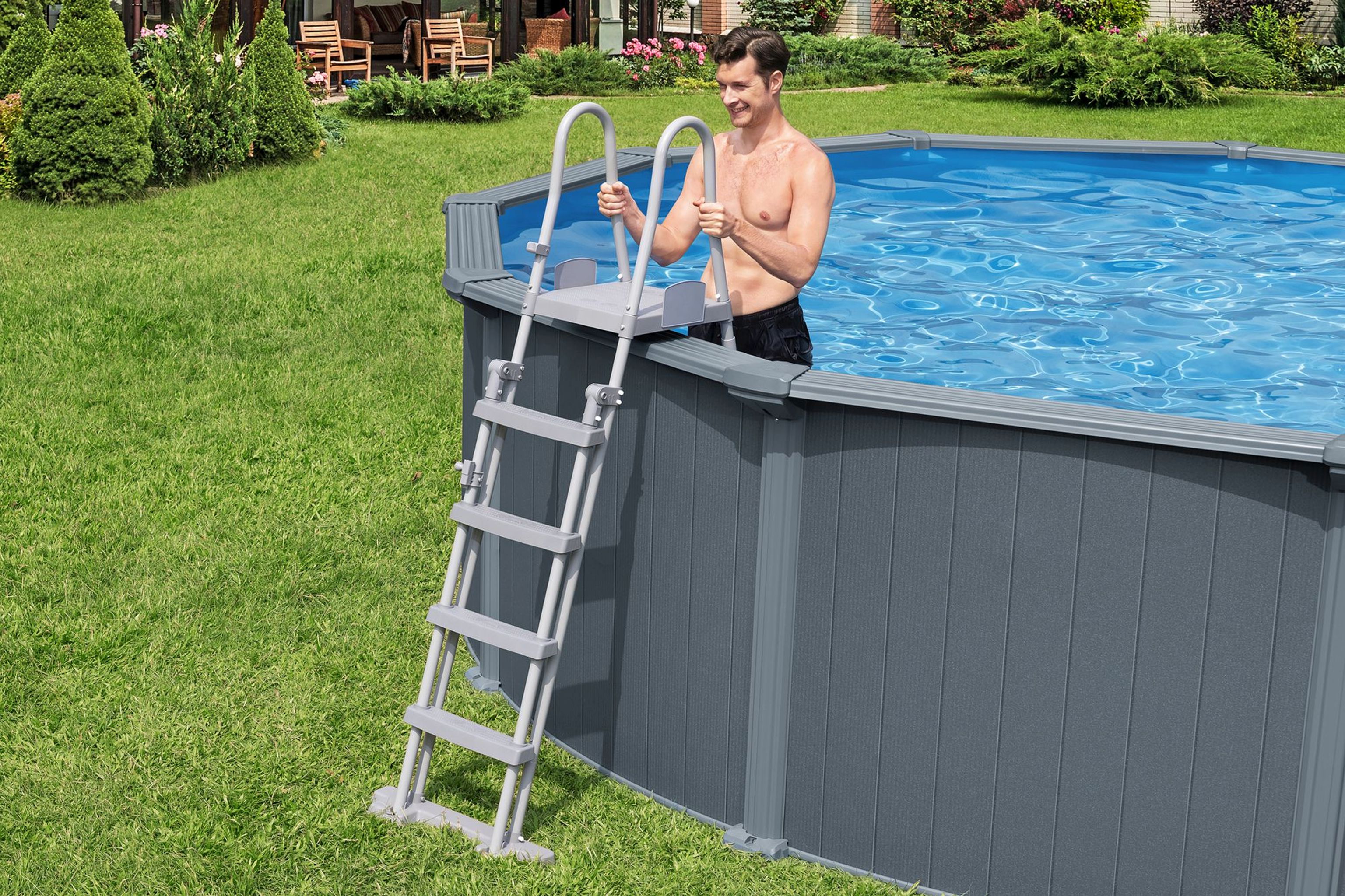 Bestway Hydrium Stahlwandpool Komplett-Set Ø 488 x 132 cm rund Bestway Hydrium Stahlwandpool Komplett-Set Ø 488 x 132 cm rund