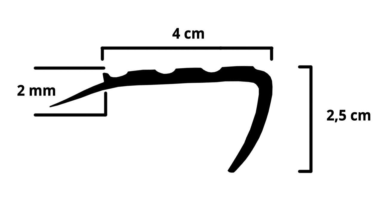Treppenkantenprofil schwarz, 100cm, Kunststoff, Treppenprofil MS001 Treppenkantenprofil schwarz, 100cm, Kunststoff, Treppenprofil MS001