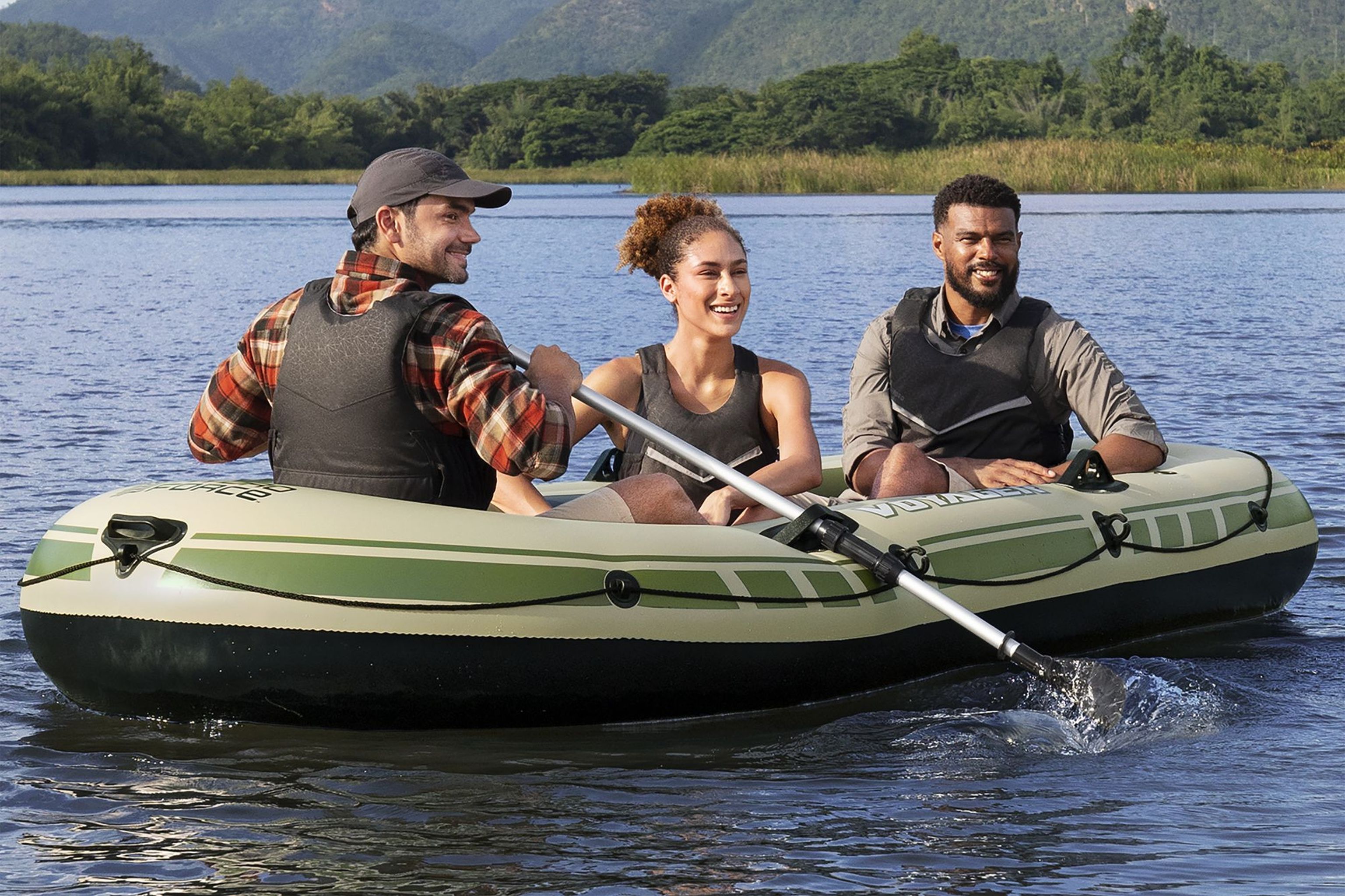 -Langtext: ## Bestway Voyager X3: Schlauchboot für 3 Personen im Komplett-Set -Langtext: ## Bestway Voyager X3: Schlauchboot für 3 Personen im Komplett-Set