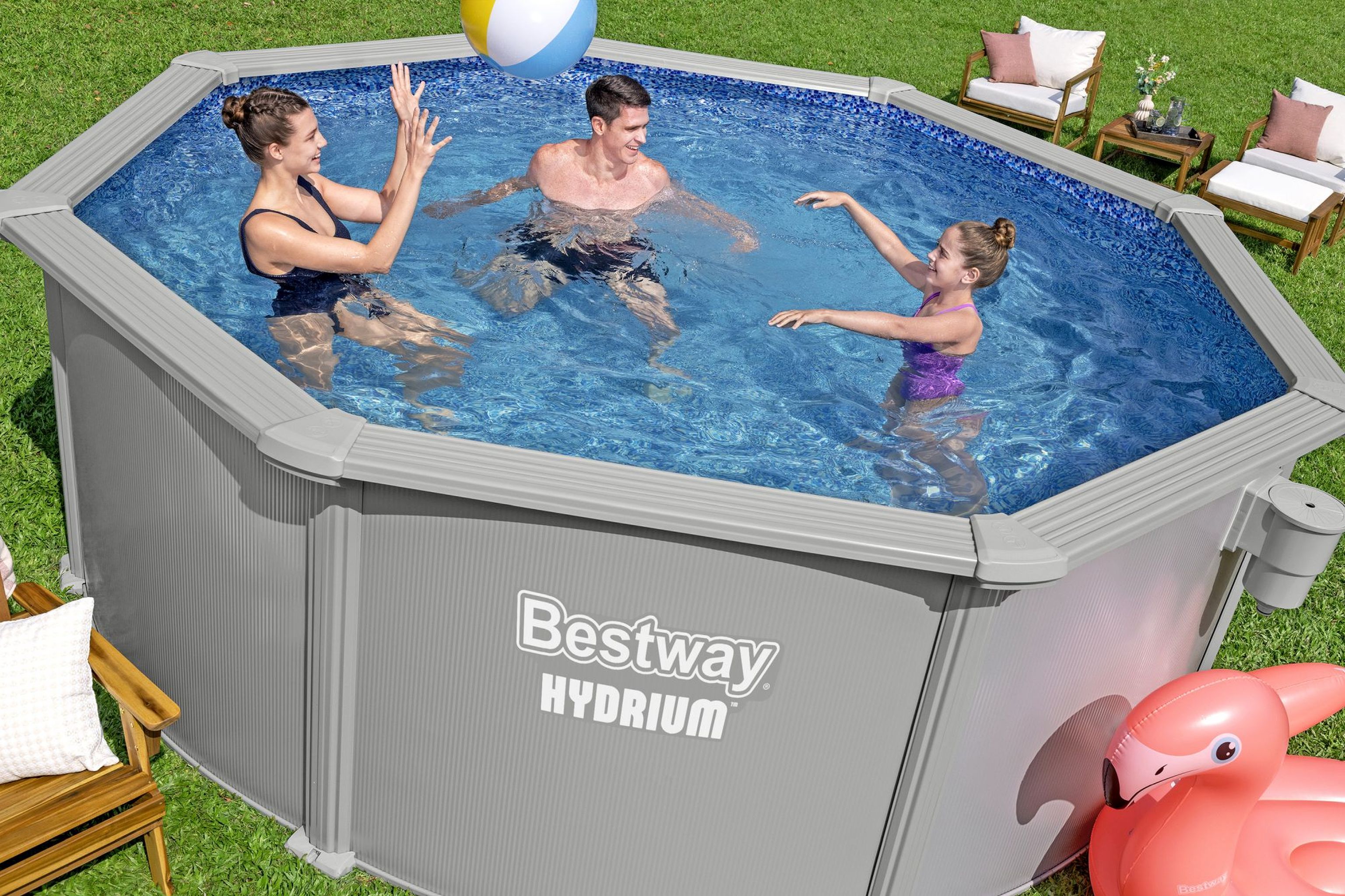 Bestway Hydrium Stahlwandpool Komplett-Set Ø 366 x 122 cm rund Bestway Hydrium Stahlwandpool Komplett-Set Ø 366 x 122 cm rund