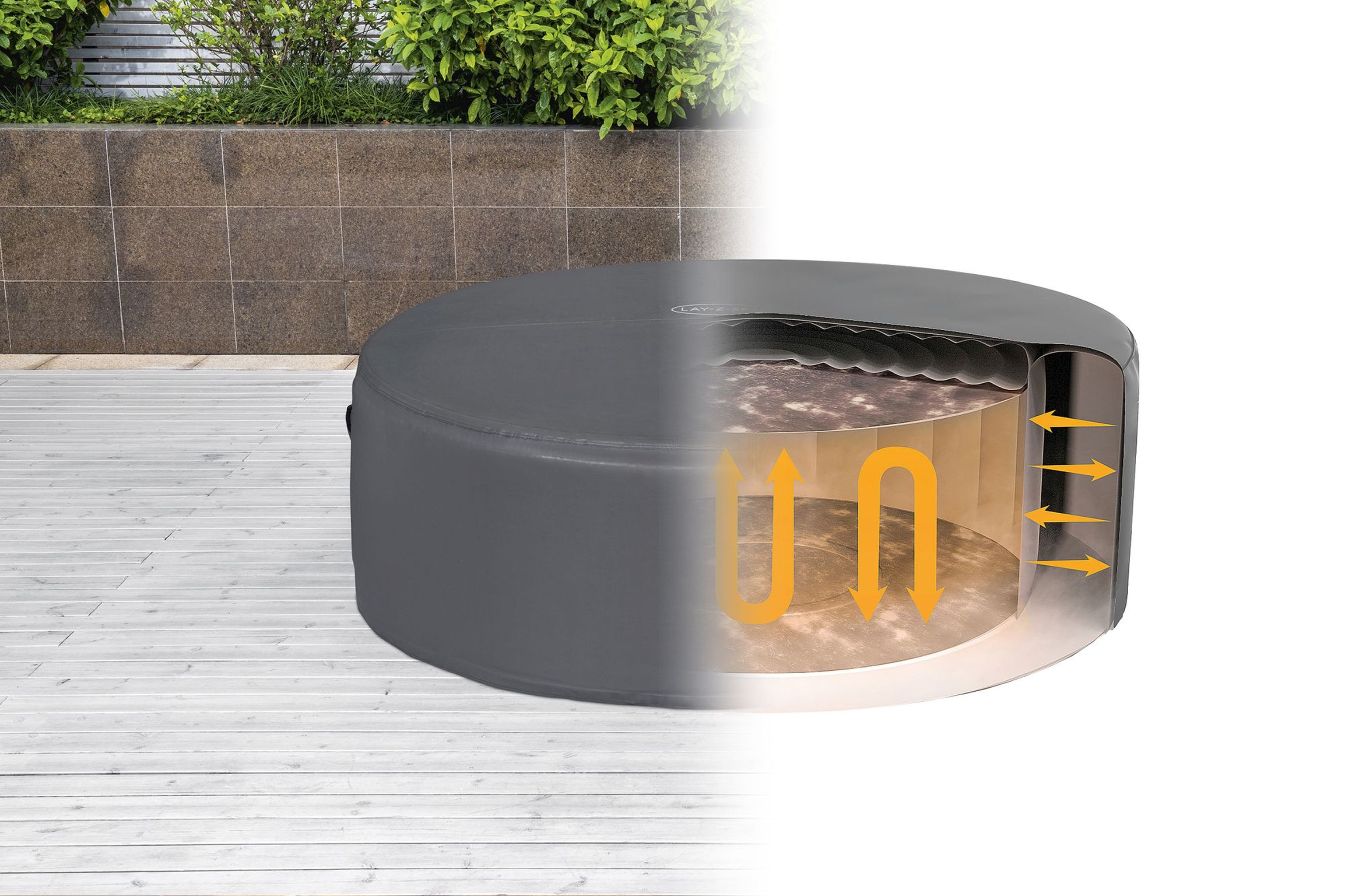 LAY-Z-SPA Abdeckung EnergySense Plus Thermo 196 x 71 cm rund