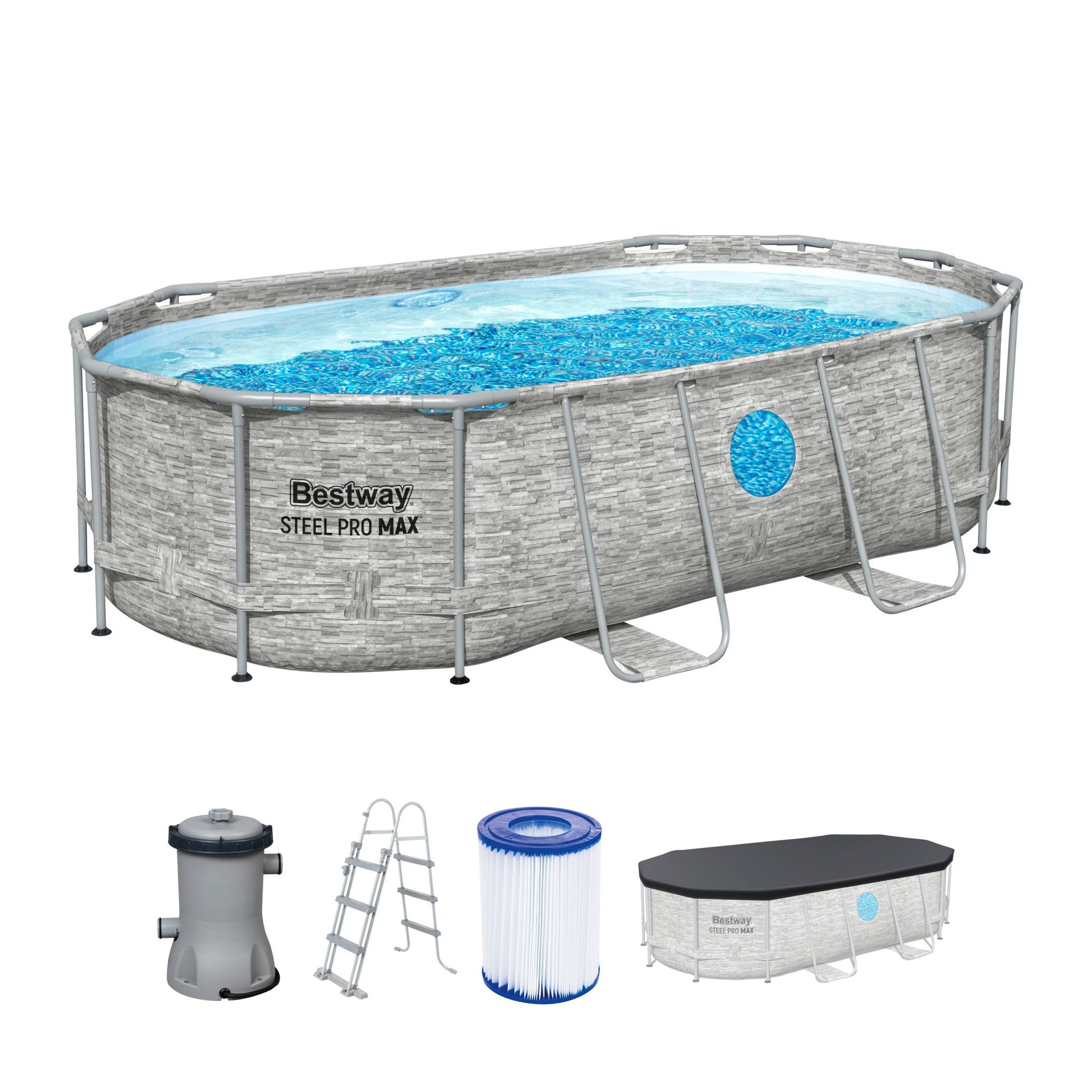 Bestway Steel Pro MAX Splashview Frame Pool Set 427 x 250 x 100 cm Bestway Steel Pro MAX Splashview Frame Pool Set 427 x 250 x 100 cm