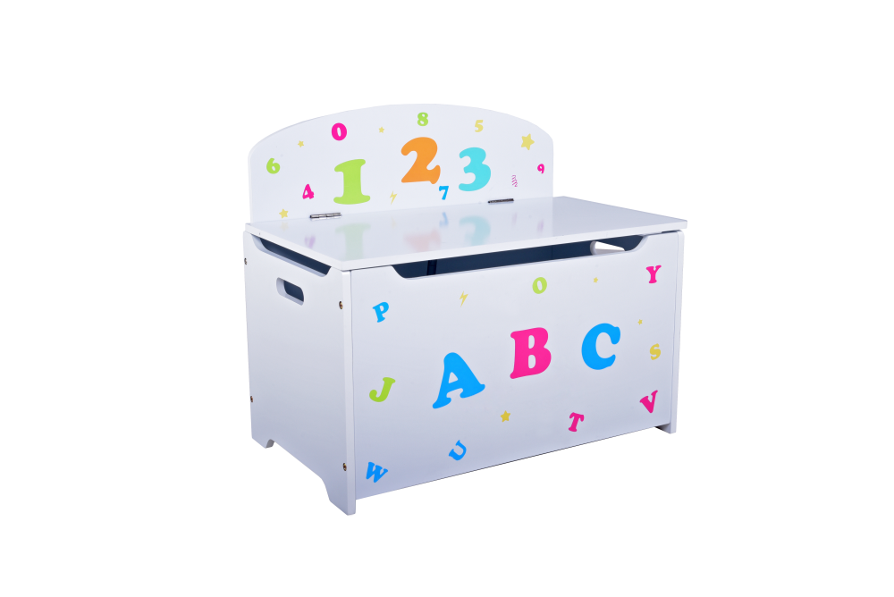 Kinder-Truhenbank ABC Design, Spielzeugkiste, Kindersitzbank, Aufbewahrungstruhe HI-314727