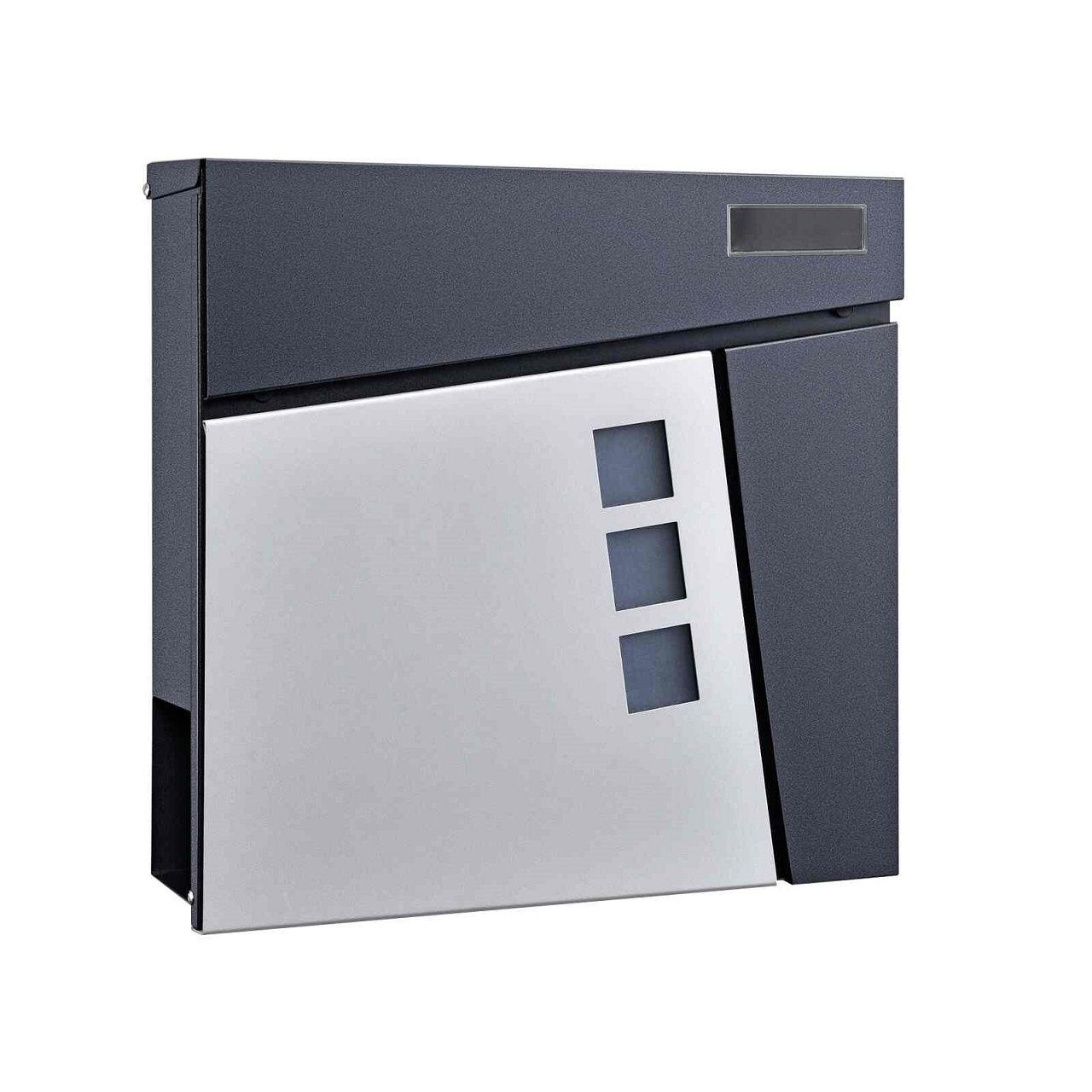 Briefkasten mit Zeitungsrolle, Modern 2, Postkasten mit Zeitungsfach WE-2643 Briefkasten mit Zeitungsrolle, Modern 2, Postkasten mit Zeitungsfach WE-2643