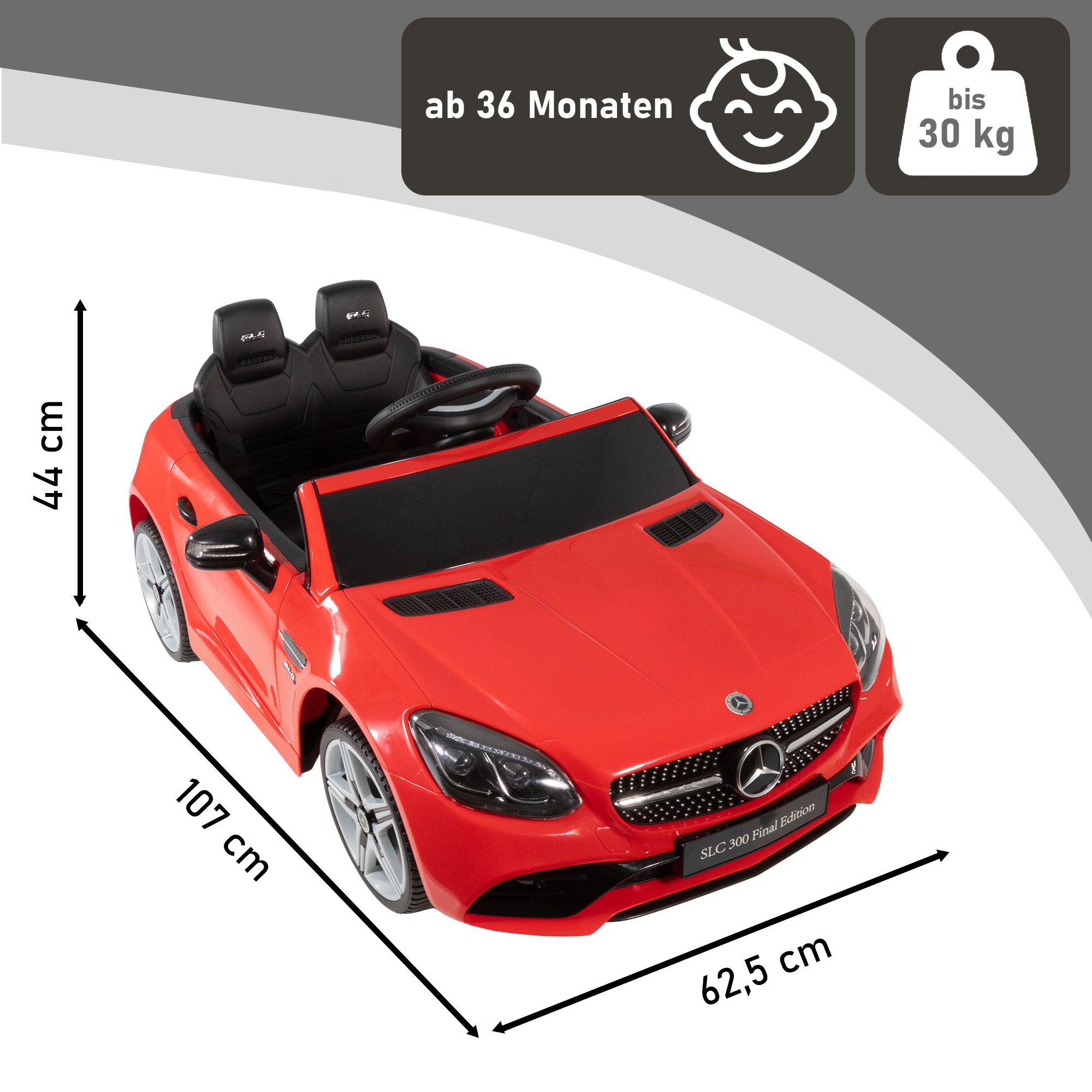 Kinder Elektroauto ab 3 Jahren in rot, Kinderauto mit vielen Funktionen und Fernbedienung PT012_R Kinder Elektroauto ab 3 Jahren in rot, Kinderauto mit vielen Funktionen und Fernbedienung PT012_R