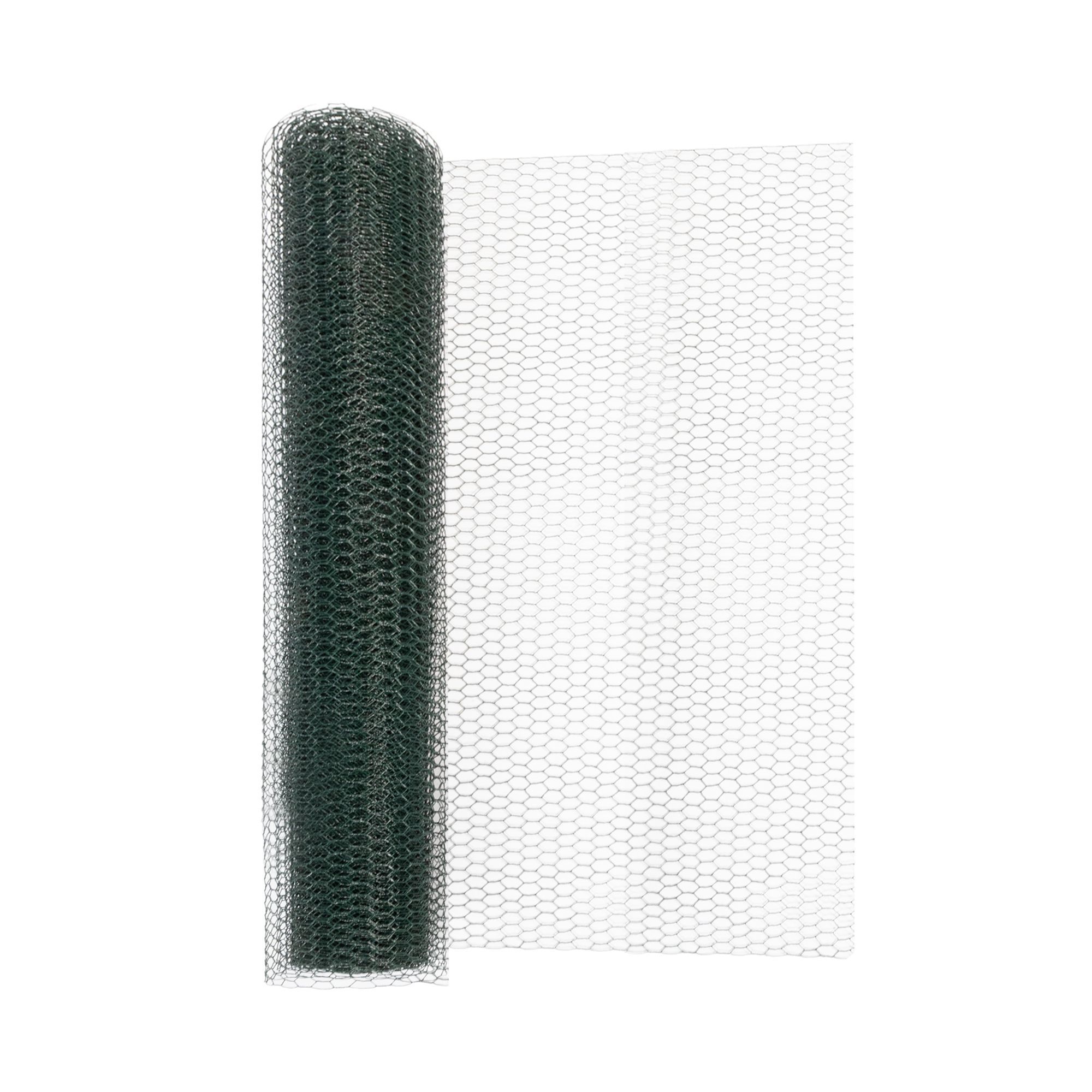 Maschendrahtzaun PVC-beschichtet, 100 cm hoch, Hasendraht für Kleintiergehege NA227_10