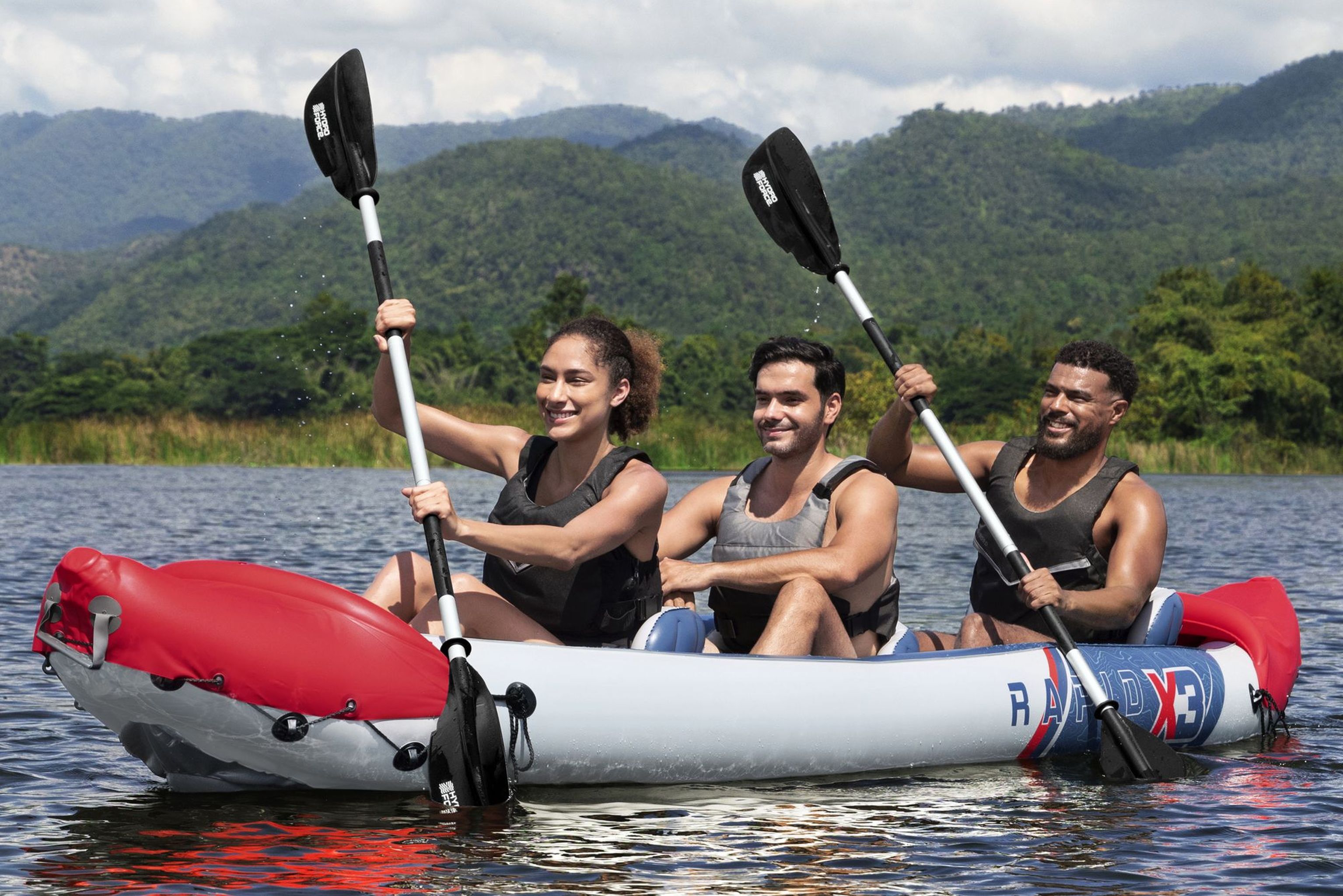 Bestway Hydro Force Kajak-Set Rapid X3 für 3 Personen 381 x 100 cm