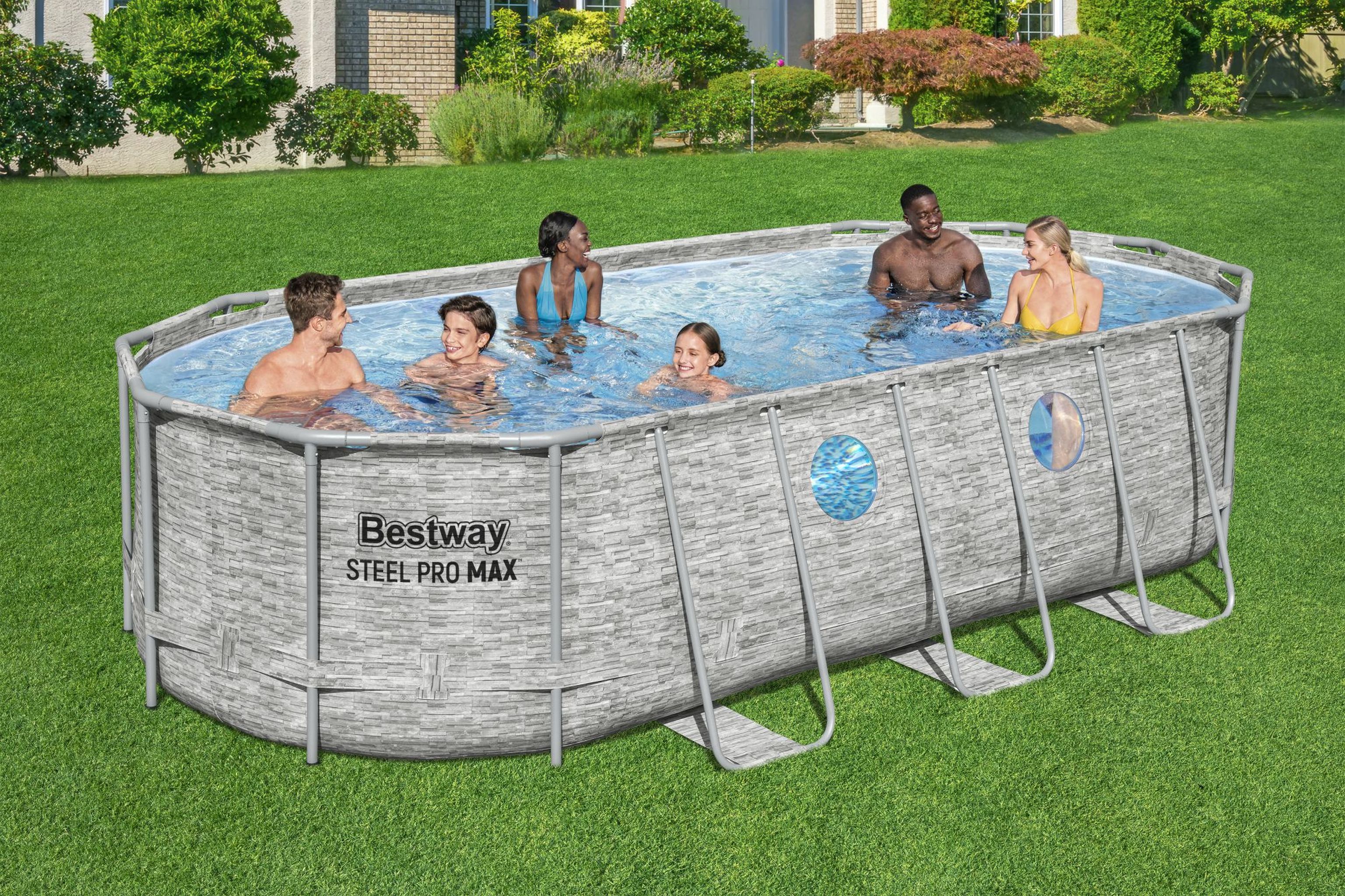 Bestway Steel Pro MAX Splashview Frame Pool Set 549 x 274 x 122 cm