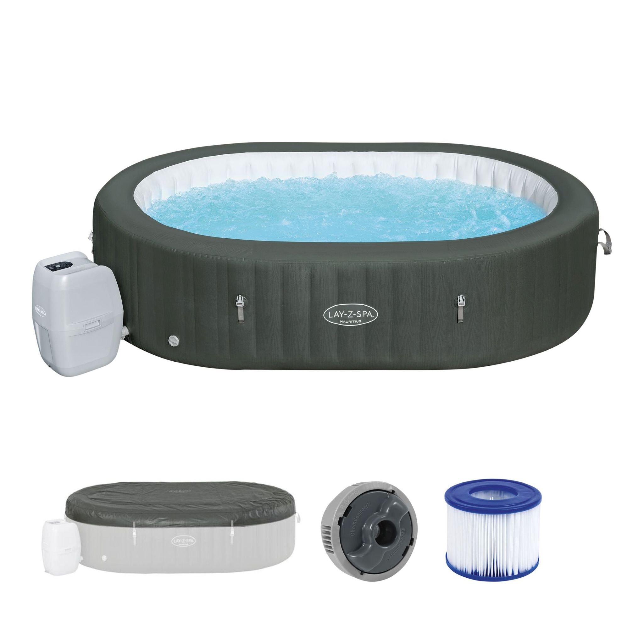 LAY-Z-SPA Mauritius AirJet XXL-Whirlpool für 7 Personen LAY-Z-SPA Mauritius AirJet XXL-Whirlpool für 7 Personen