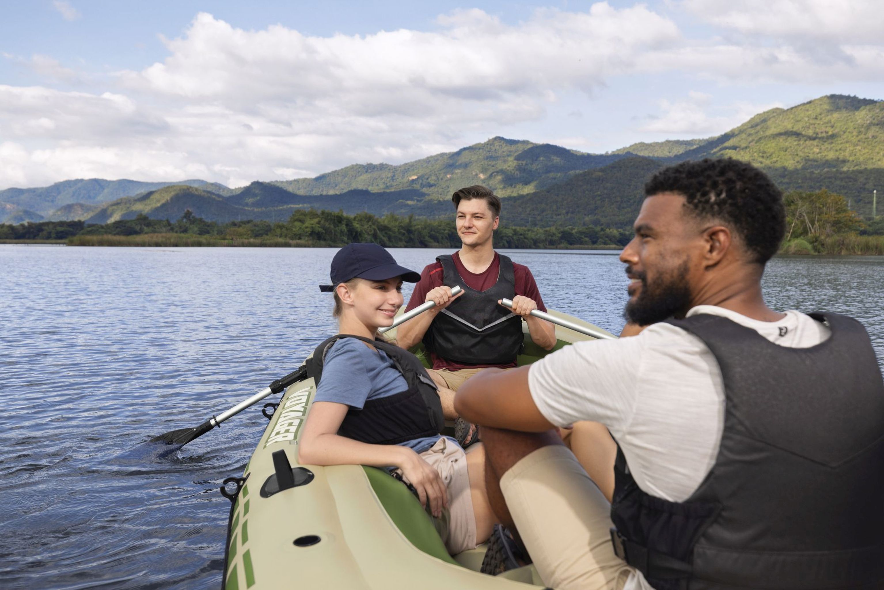 Bestway Voyager X4 Schlauchboot Komplett-Set 4 Personen