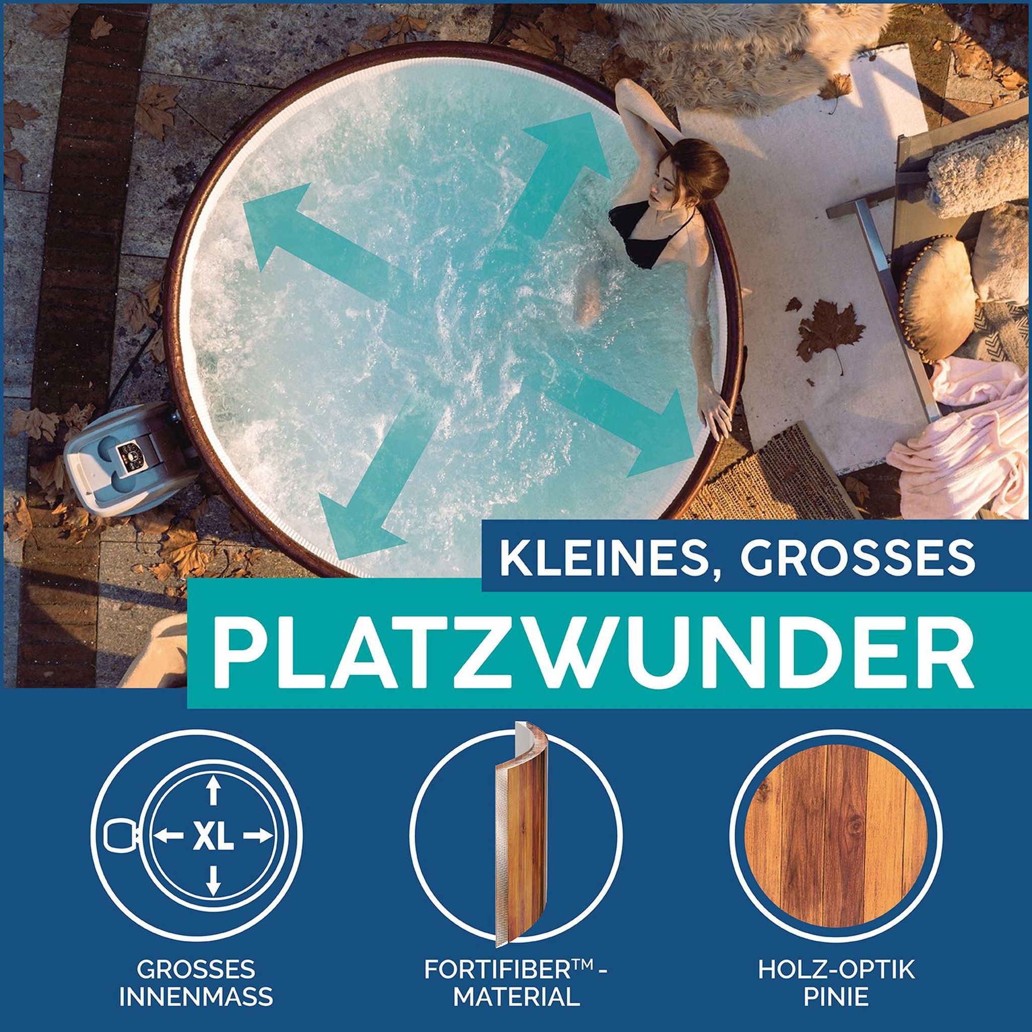 Bestway LAY-Z-SPA Helsinki AirJet Plus Whirlpool Ø 180 x 66 cm 7 Personen Bestway LAY-Z-SPA Helsinki AirJet Plus Whirlpool Ø 180 x 66 cm 7 Personen