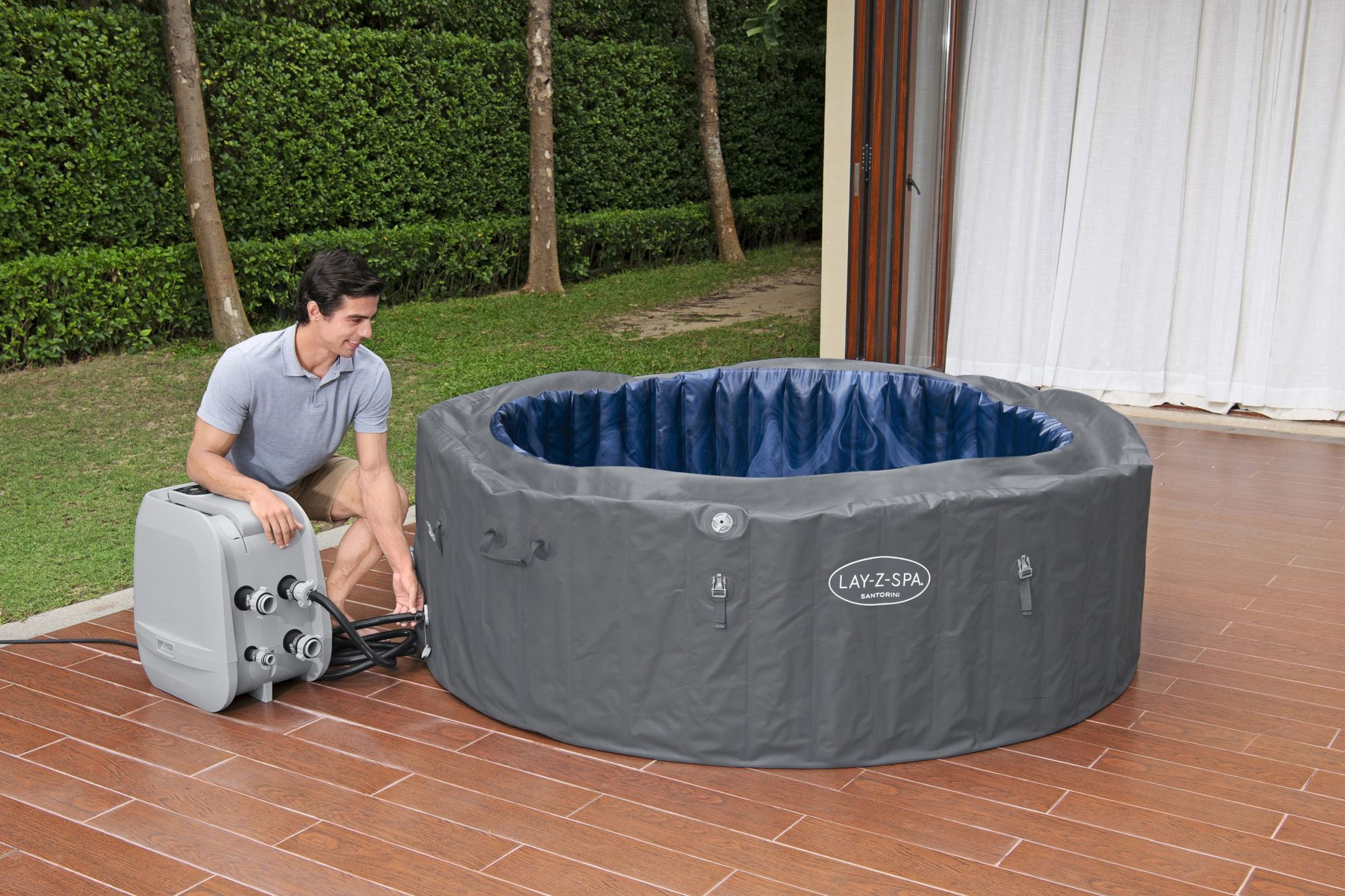 Bestway LAY-Z-SPA Santorini HydroJet Pro Whirlpool 7 Personen Bestway LAY-Z-SPA Santorini HydroJet Pro Whirlpool 7 Personen